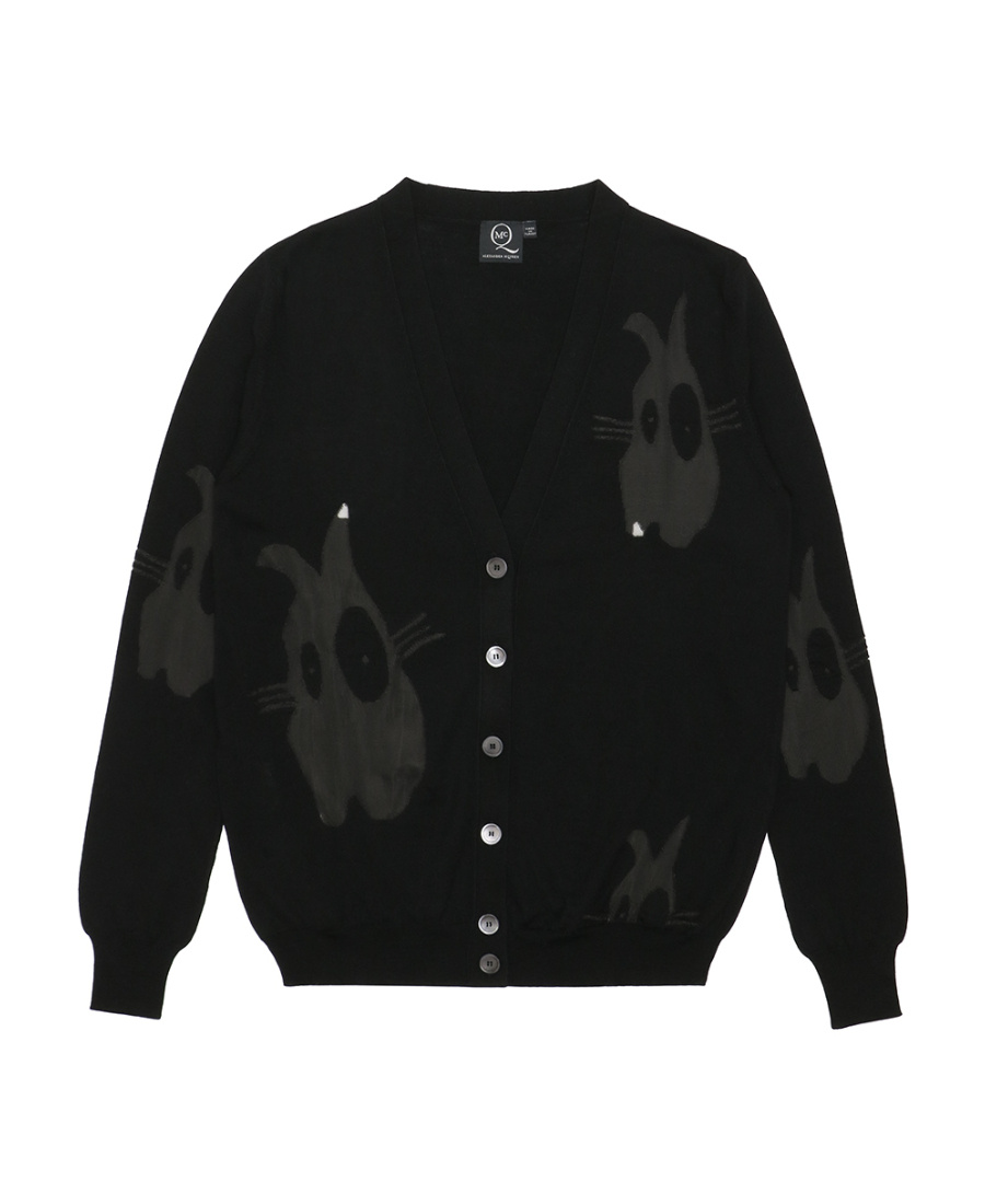 Mcq By Alexander Mcqueen Black Jacquard V-neck Sweater In Black