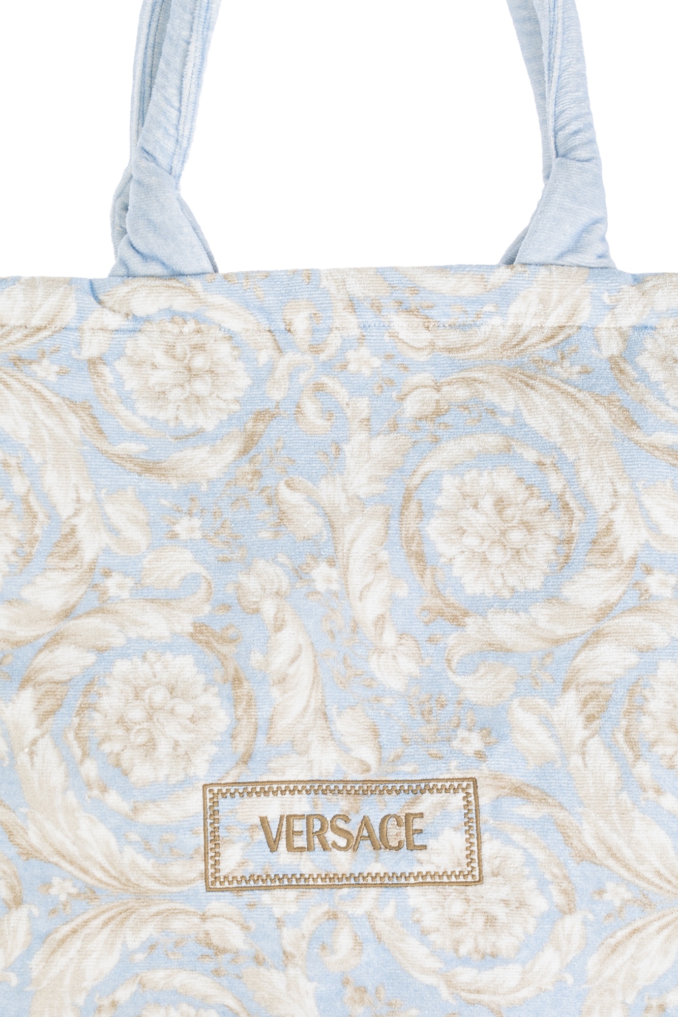 Versace Home Rectangular Handbag In White