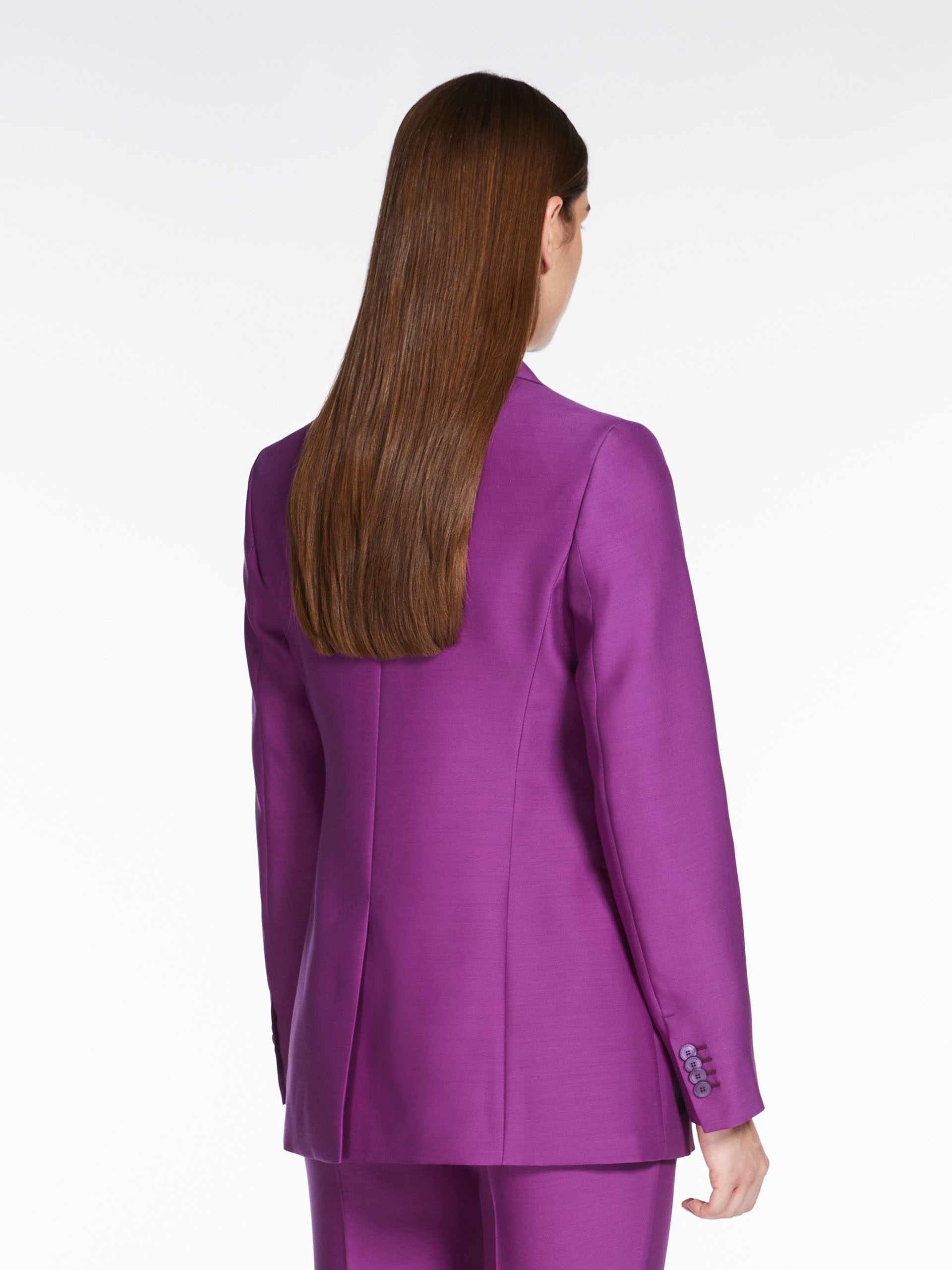 Max Mara Single-breasted Suit Jacket In Purple