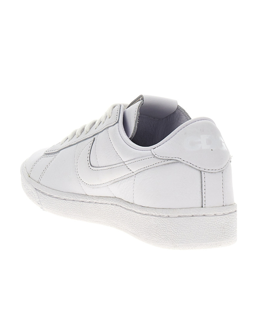 Comme Des Garçons Black  X Nike Swoosh Logo Lace-up Sneakers In White