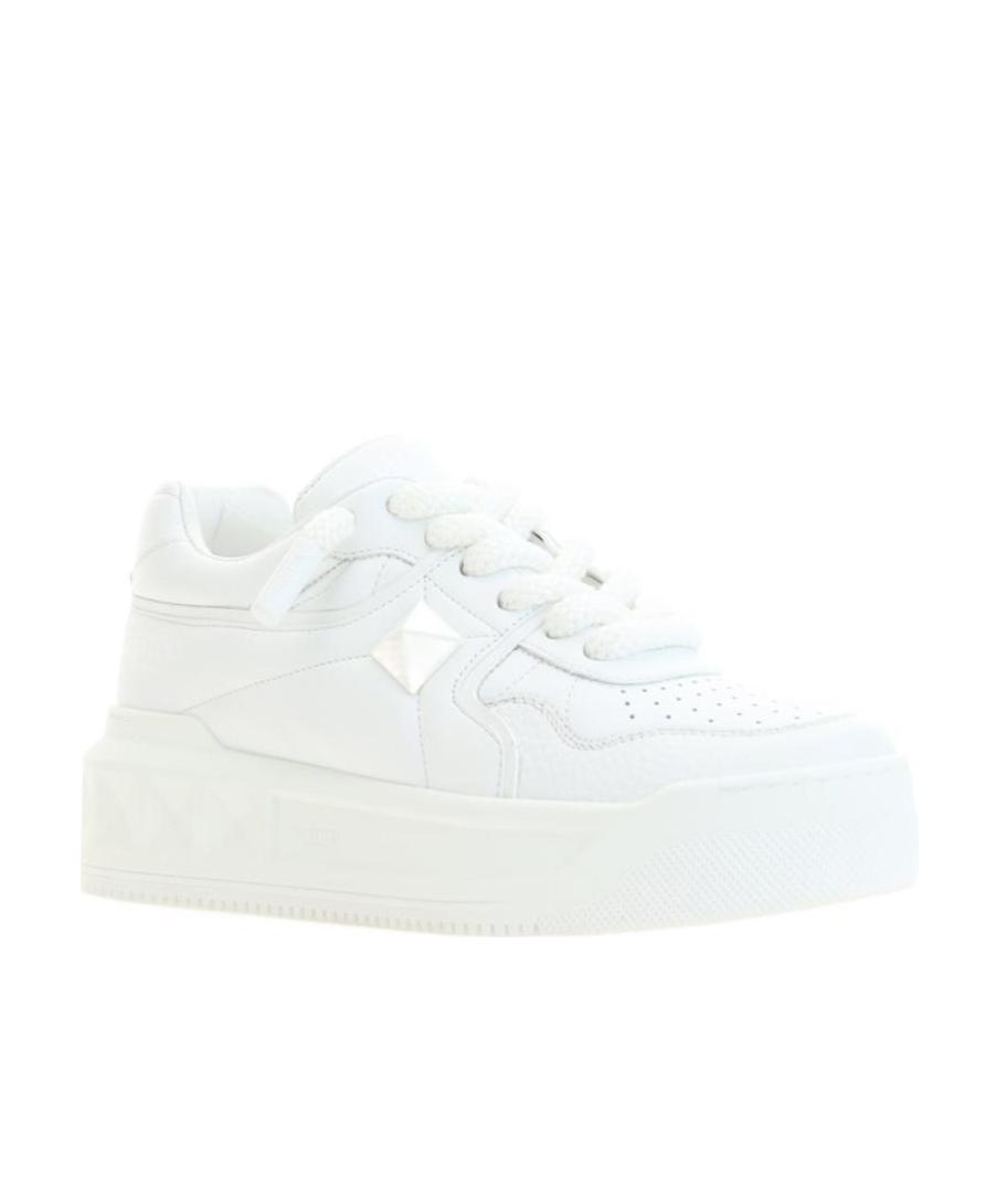 Valentino One Stud Sneakers In White