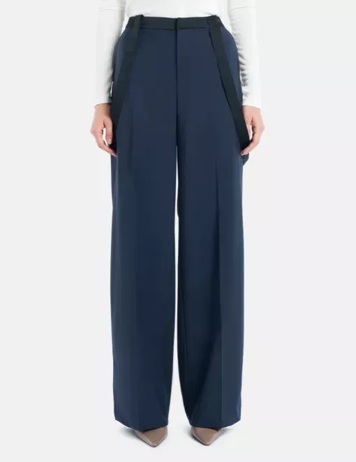Dondup Tecla Wide-leg Pants In Blue