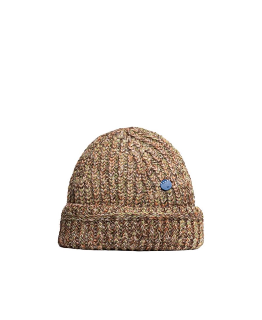 Ader Error Patch Knitted Hat In Brown