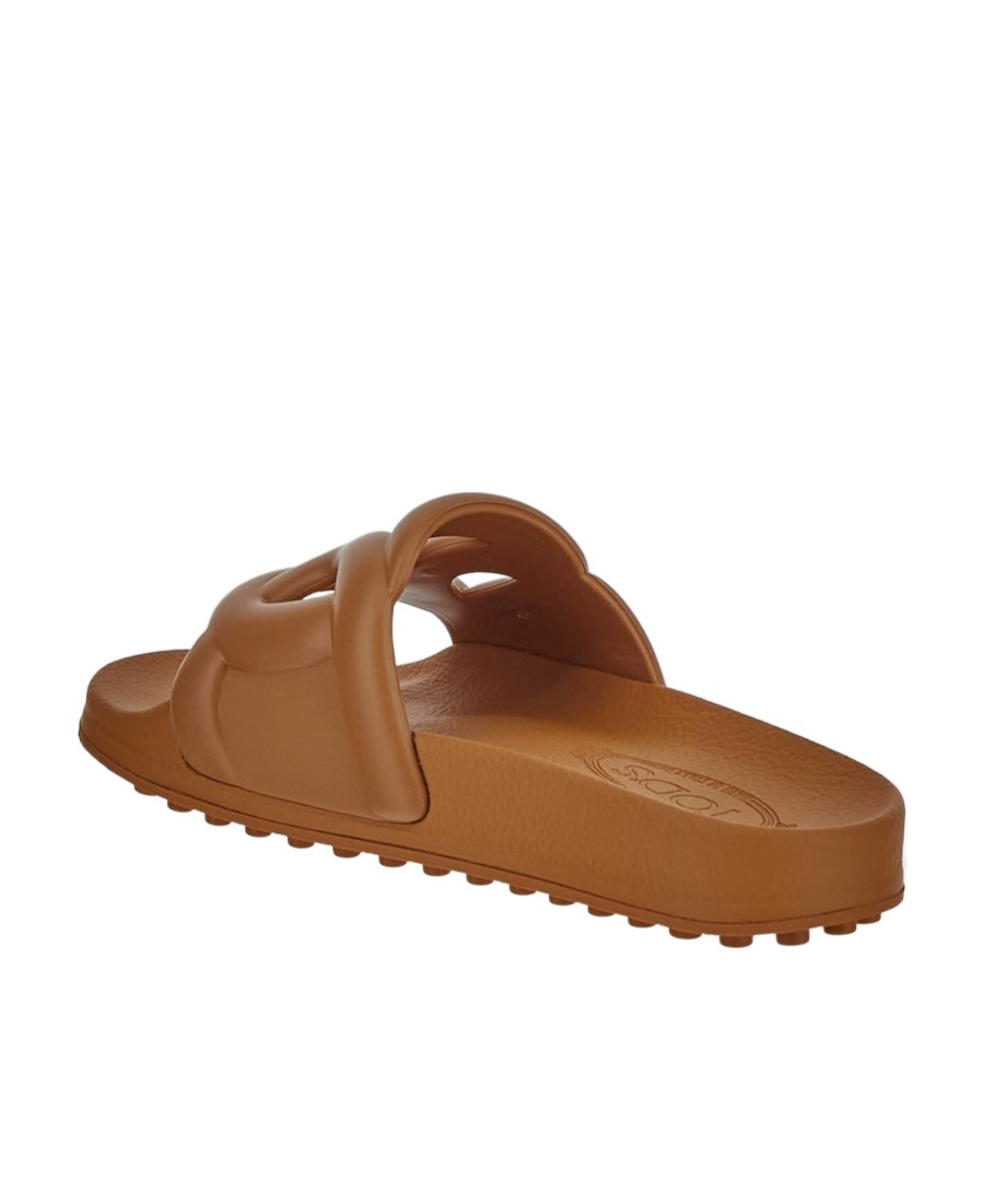 Tod's Cut-out Logo-detail Slides In Brown