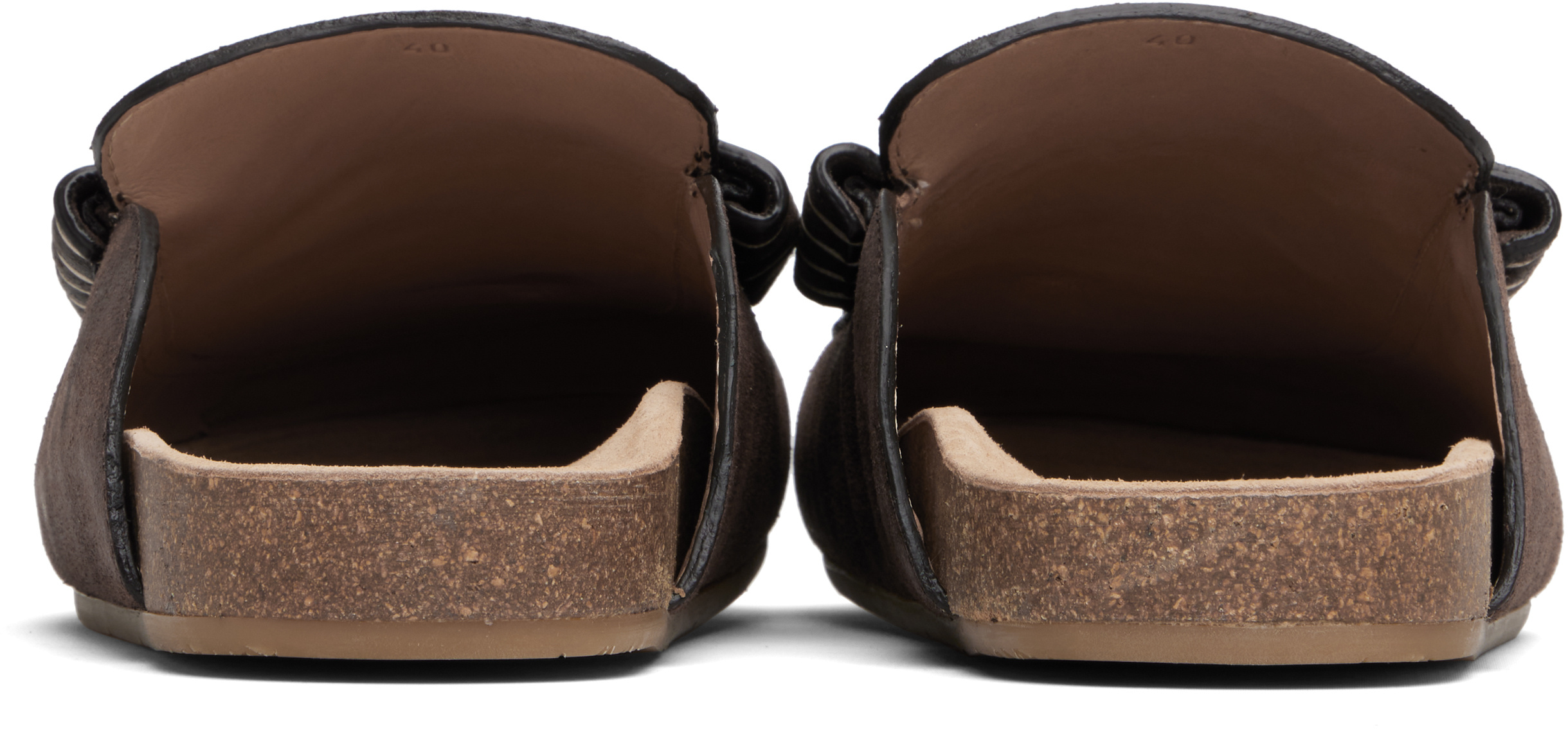Jw Anderson Stitch Mules In Brown