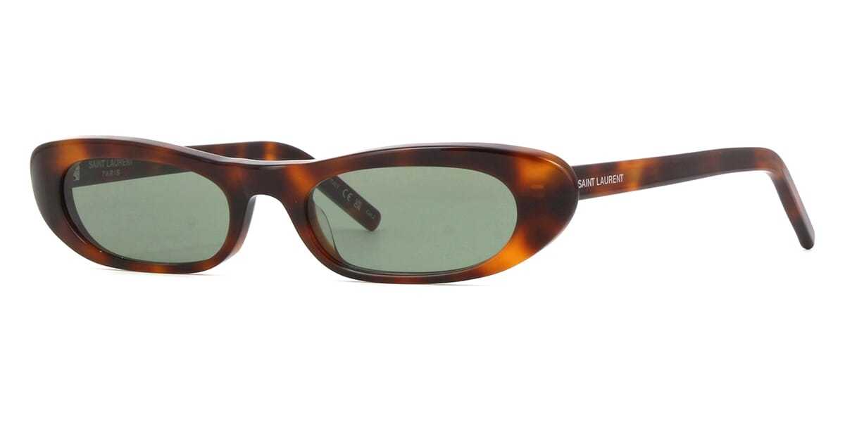 Saint Laurent Eyewear Rectangular Frame Sunglasses In Green