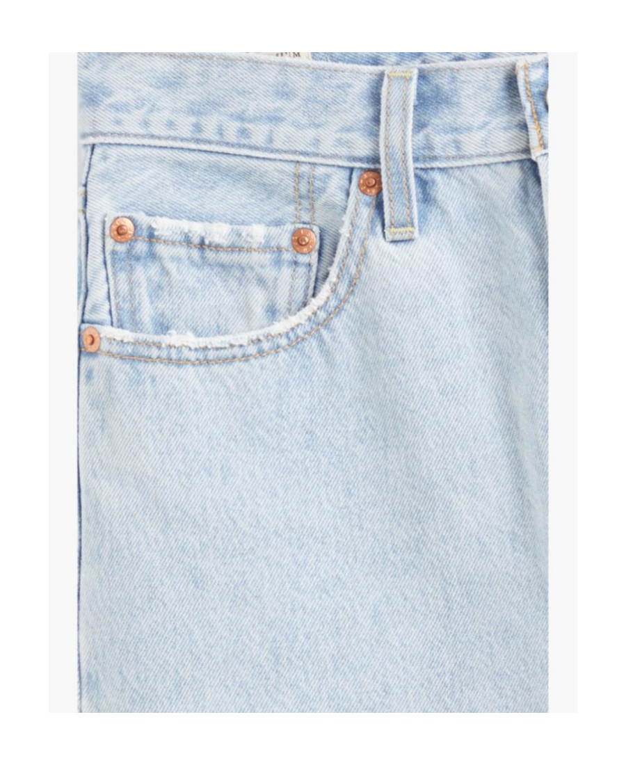Levi's High Waisted Cropped Jeans In Blue