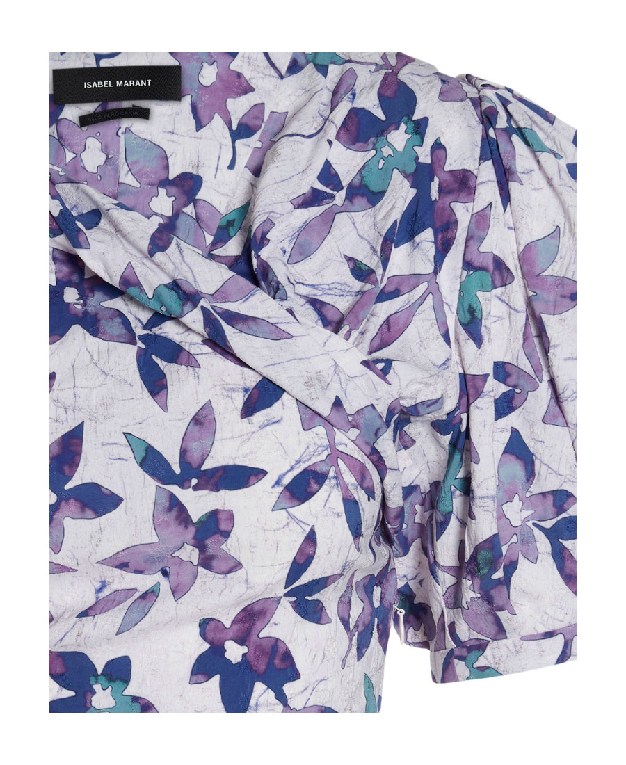Isabel Marant Medinea Allover Printed Blouse In White