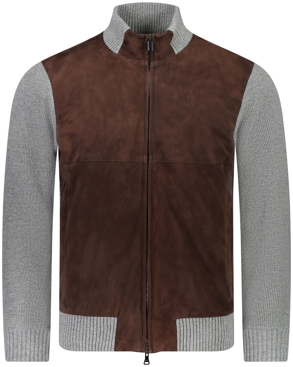 Shop Paul & Shark Zippered Knitted Cardigan In Black