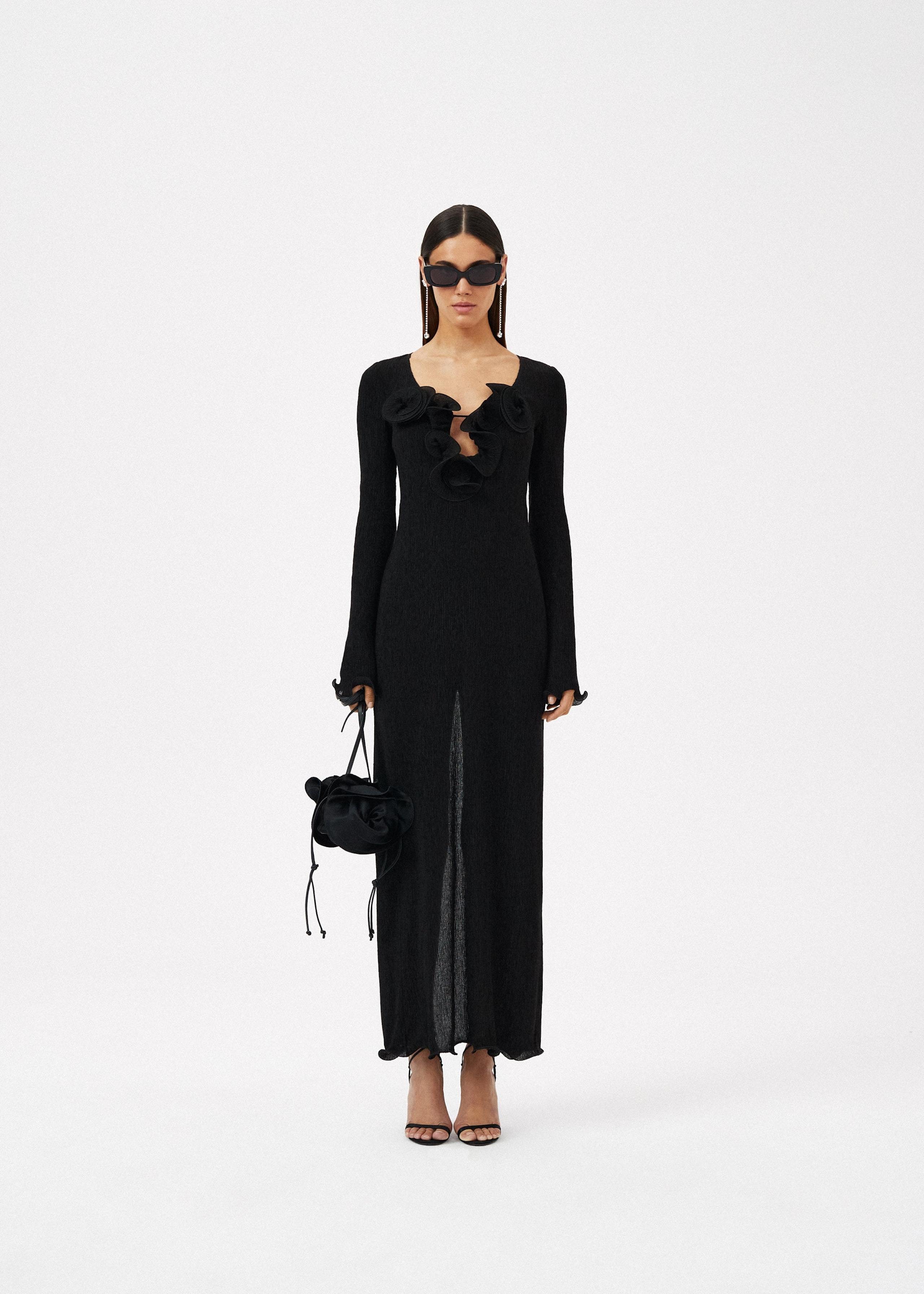 Magda Butrym Crepe Dress In Black