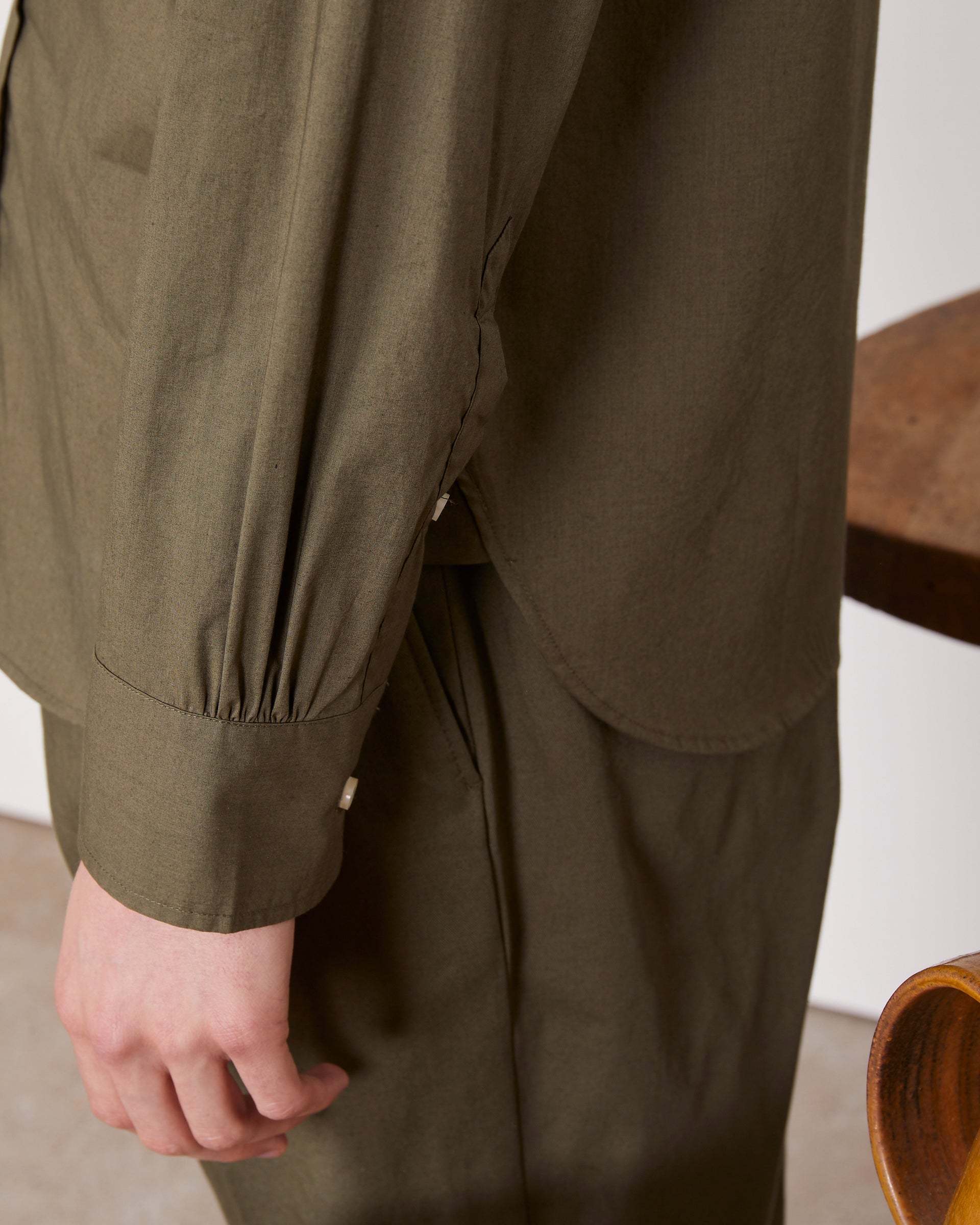 Shop Officine Generale Organic Cotton Shirt In Green