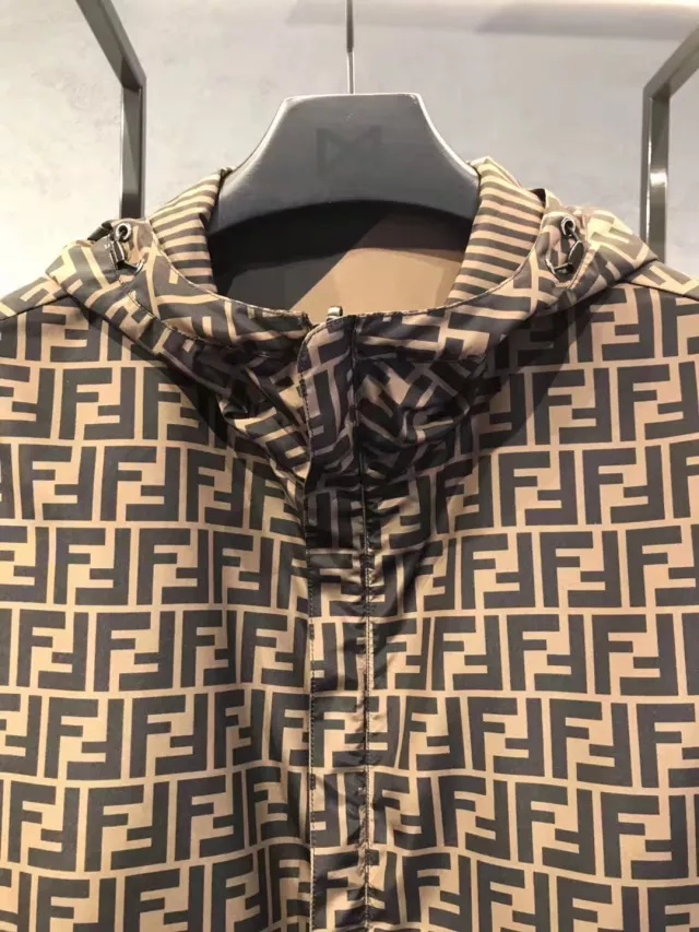 Fendi Reversible Windbreaker Jacket In Black