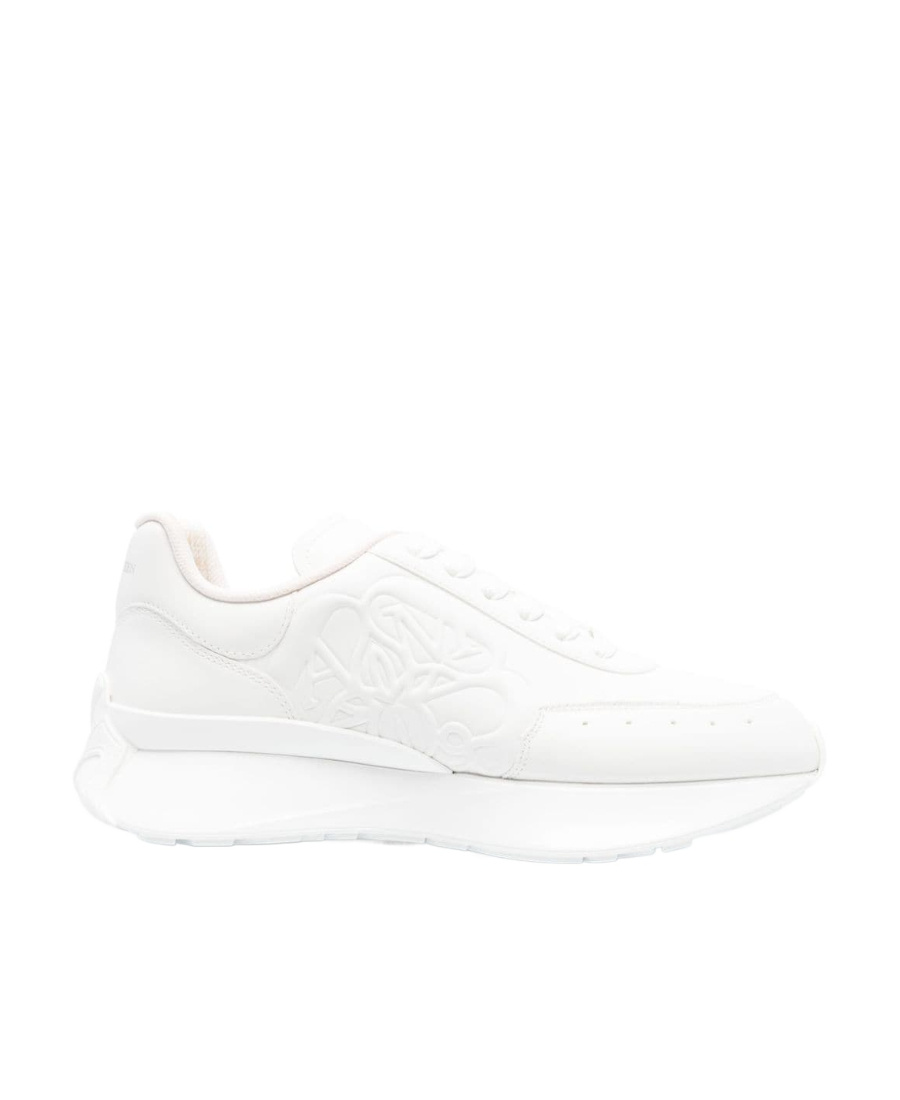 Alexander Mcqueen White Leather Sprint Runner Sneakers In White