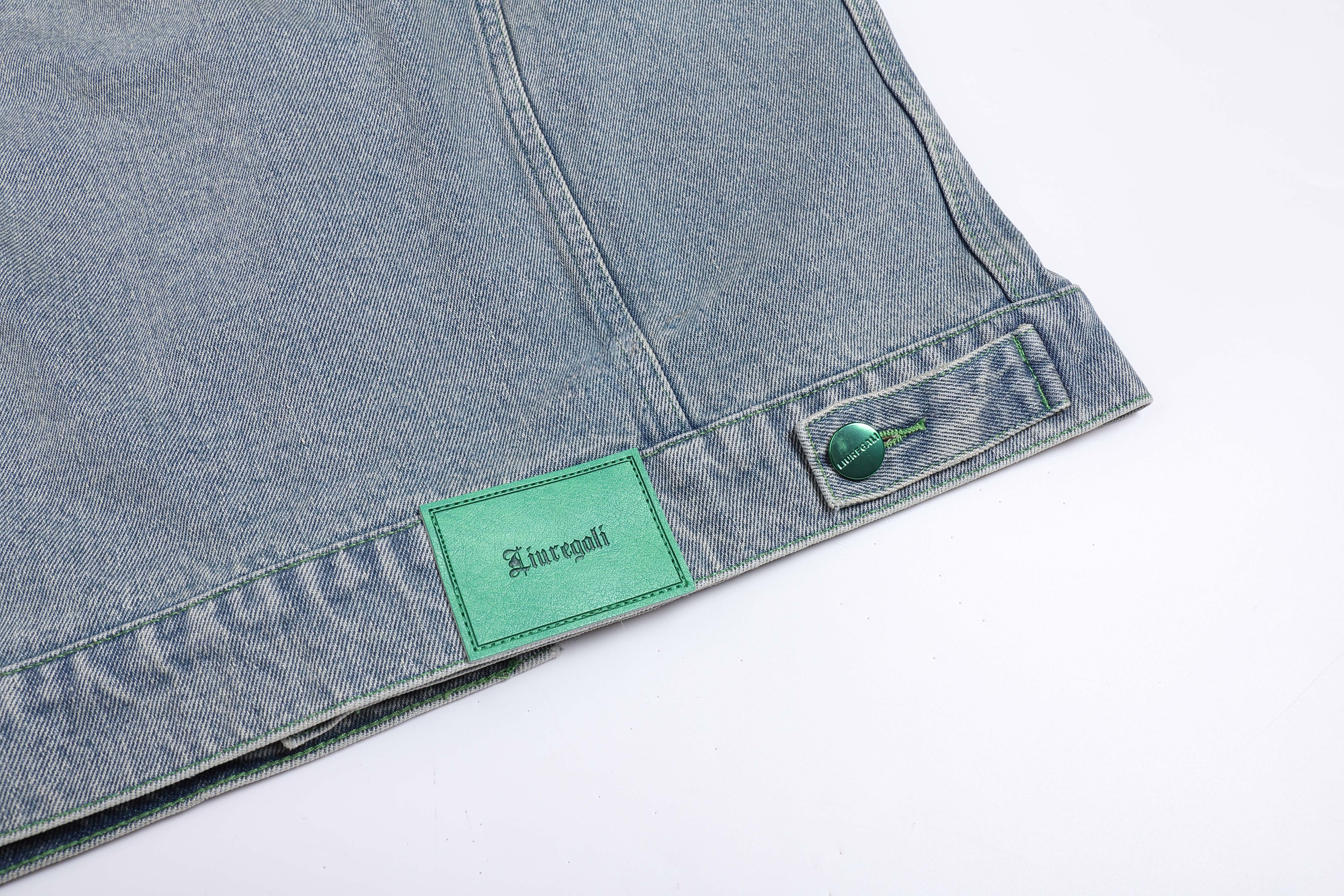 Liuregali Logo Denim Jacket In Gray