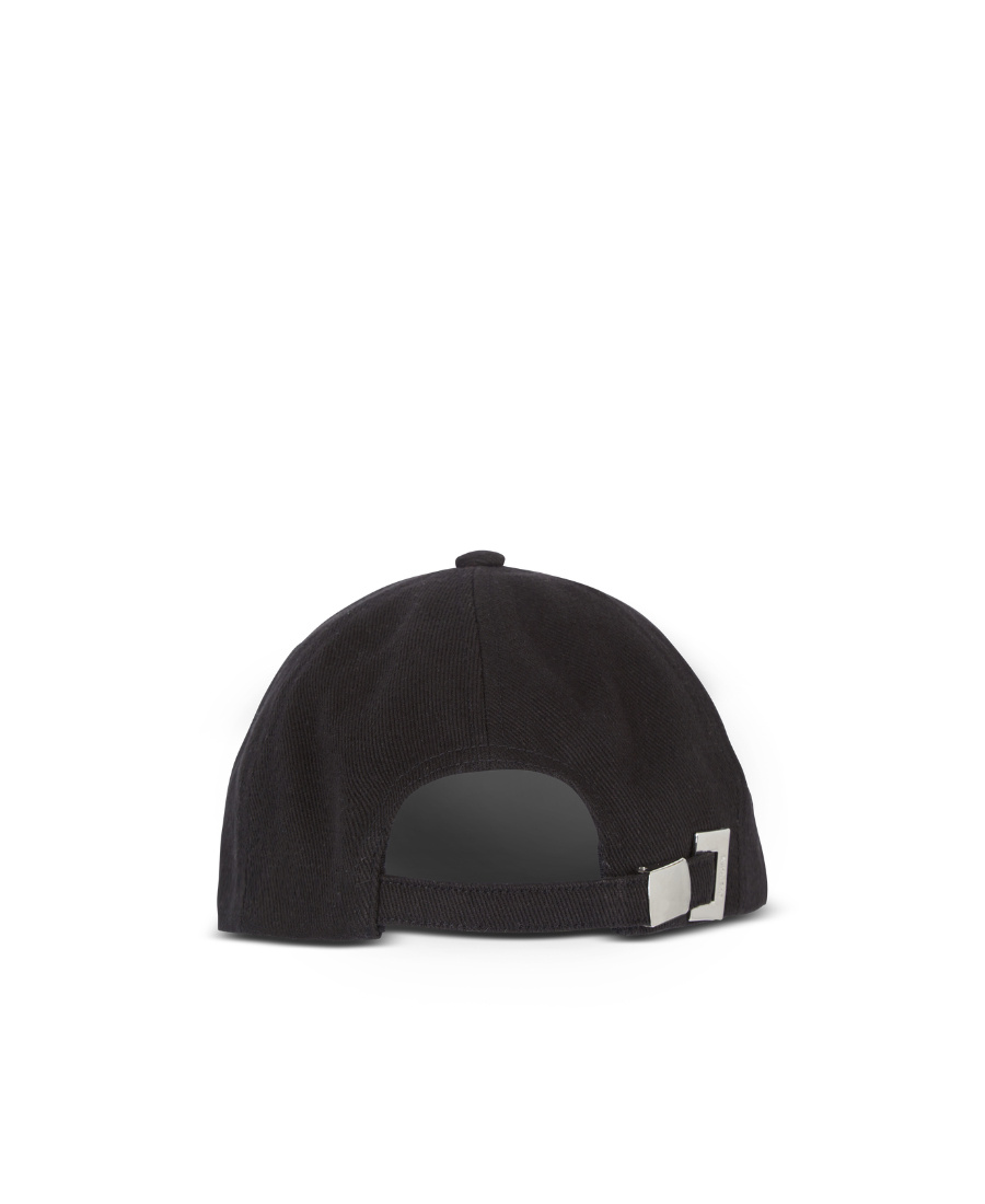 Balmain Signature Embroidered Cotton Baseball Cap In Black
