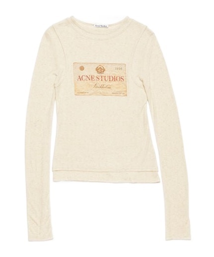 Acne Studios Double-layered Long Sleeve T-shirt In White