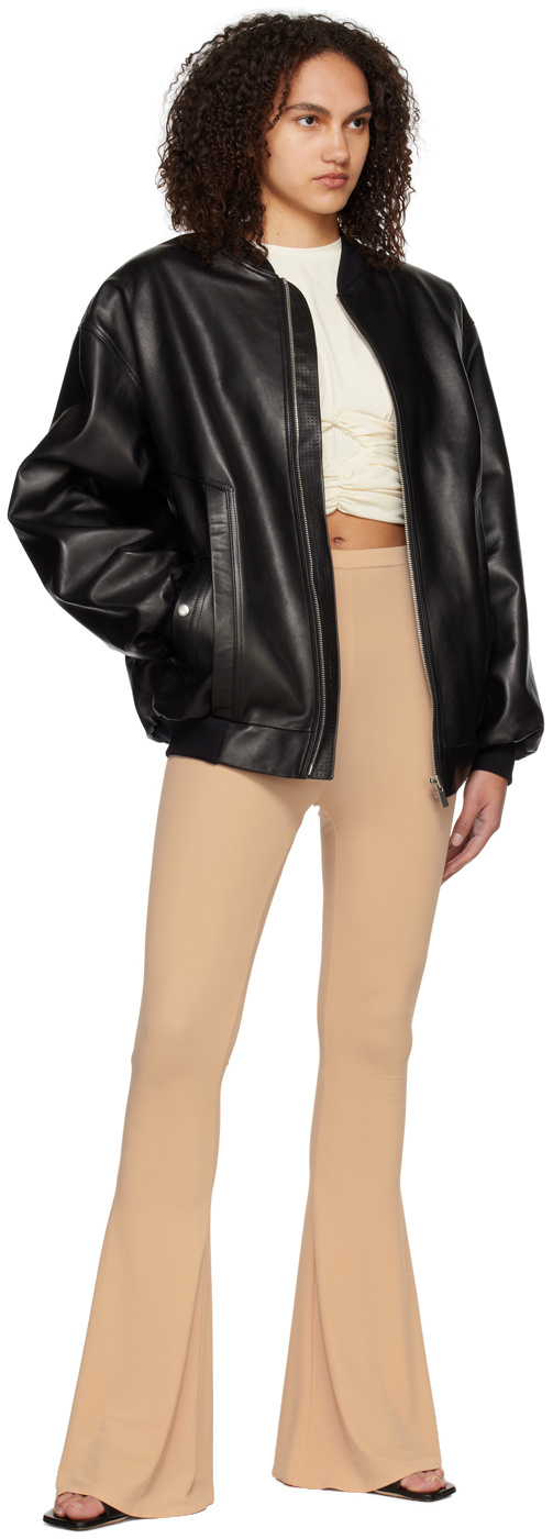 Magda Butrym Zip-up Sheepskin Bomber Jacket In Black