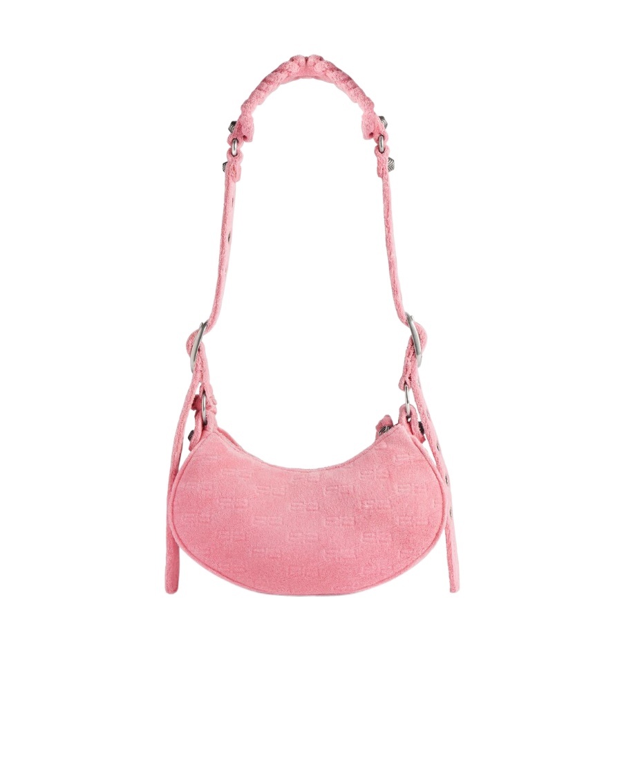 Balenciaga Le Cagole Xs Studded Shoulder Bag In Pink