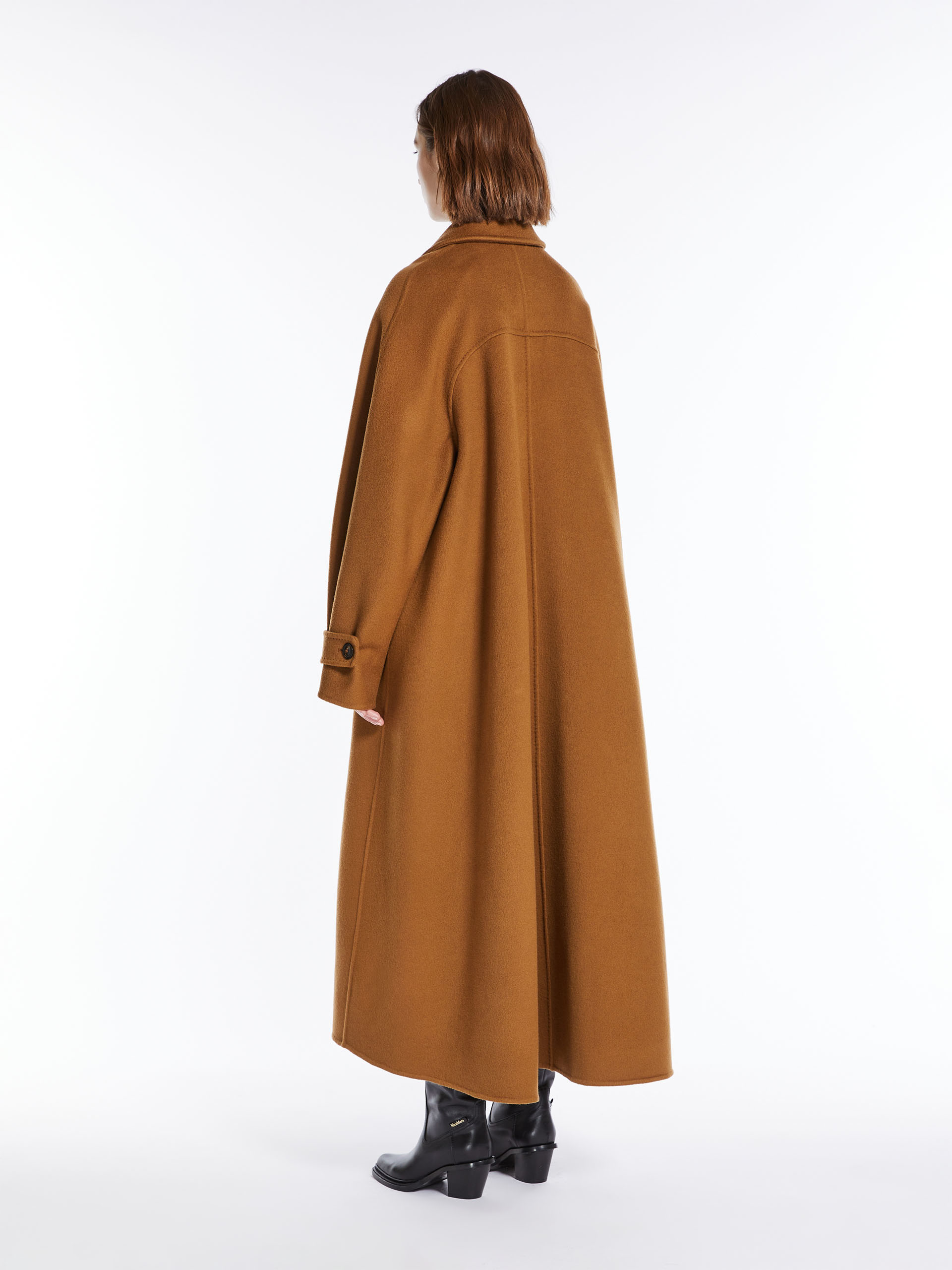 Max Mara Belted Cashmere Coat In Brown