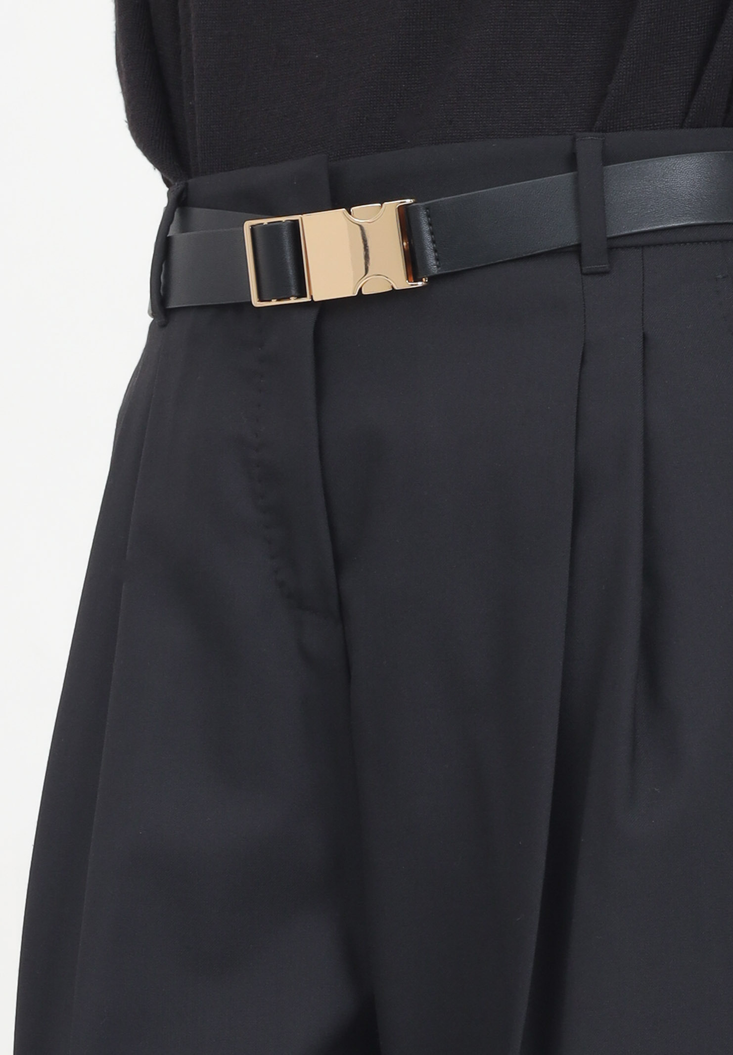 Max Mara Pleated Casual Pants In Black