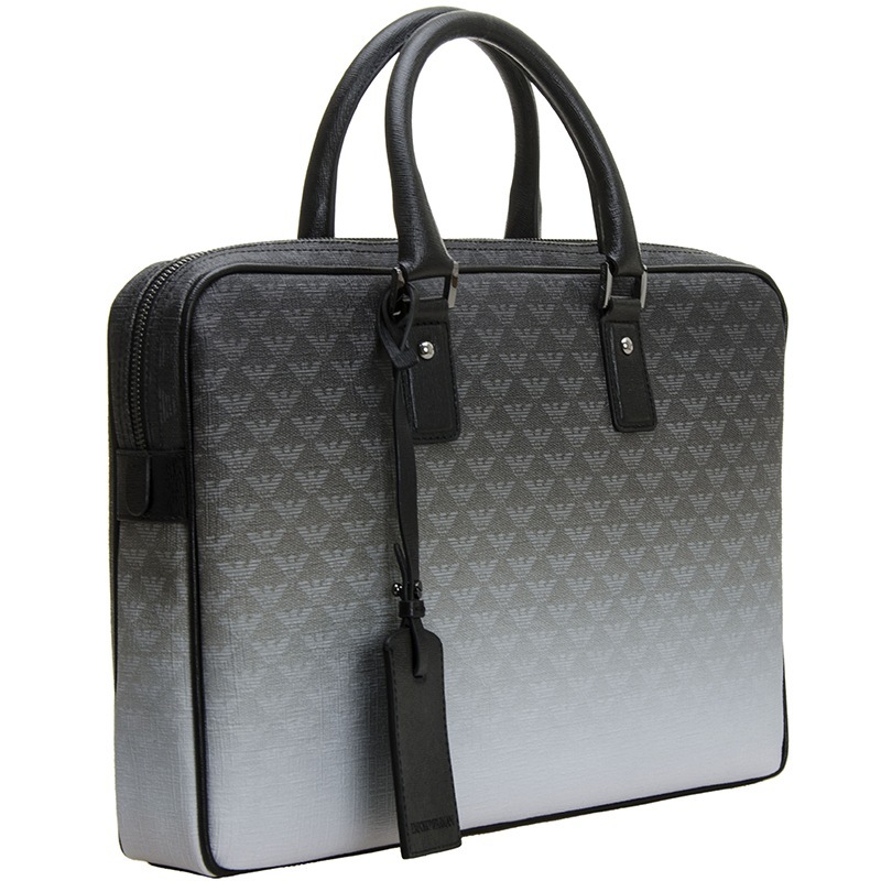 Emporio Armani Logo Details Handbag In Black
