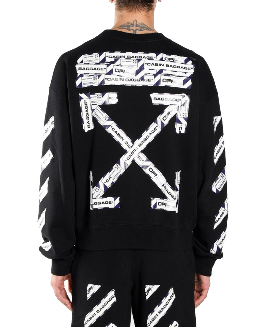 Off-white Logo Printed Sweater In Black