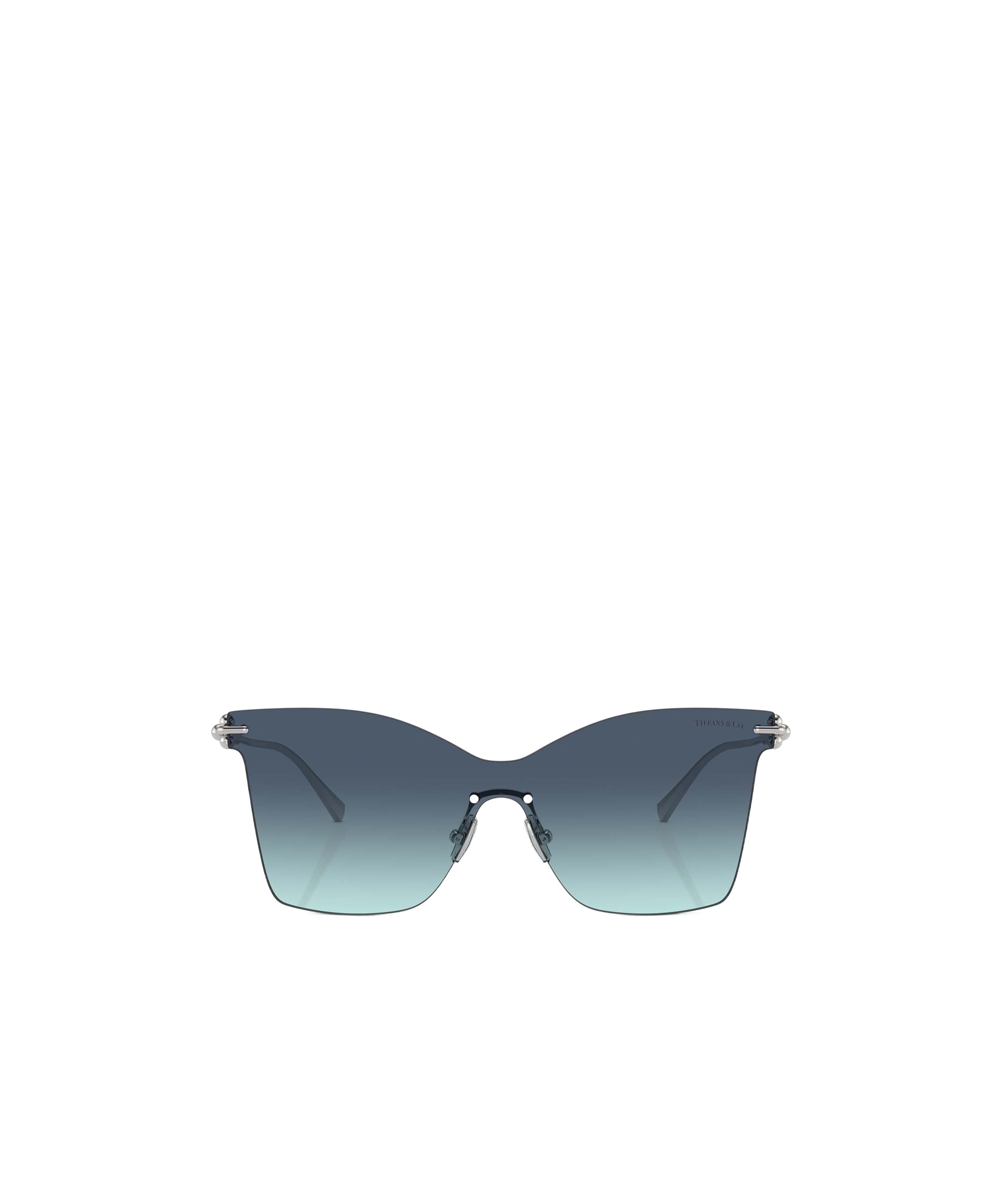 Tiffany & Co . 143mm Gradient Rimless Butterfly Shield Sunglasses In Blue