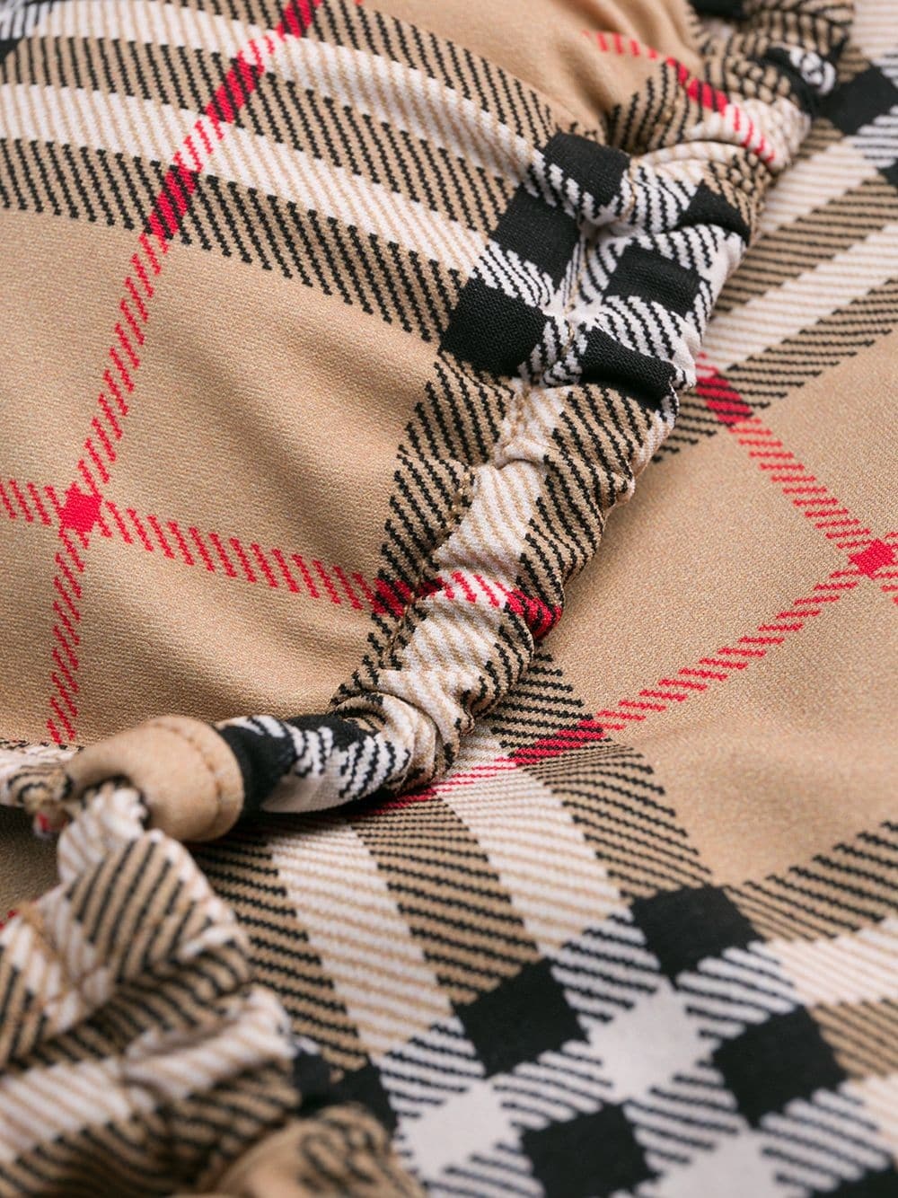 Shop Burberry Classic Check Bikini Set In Nude