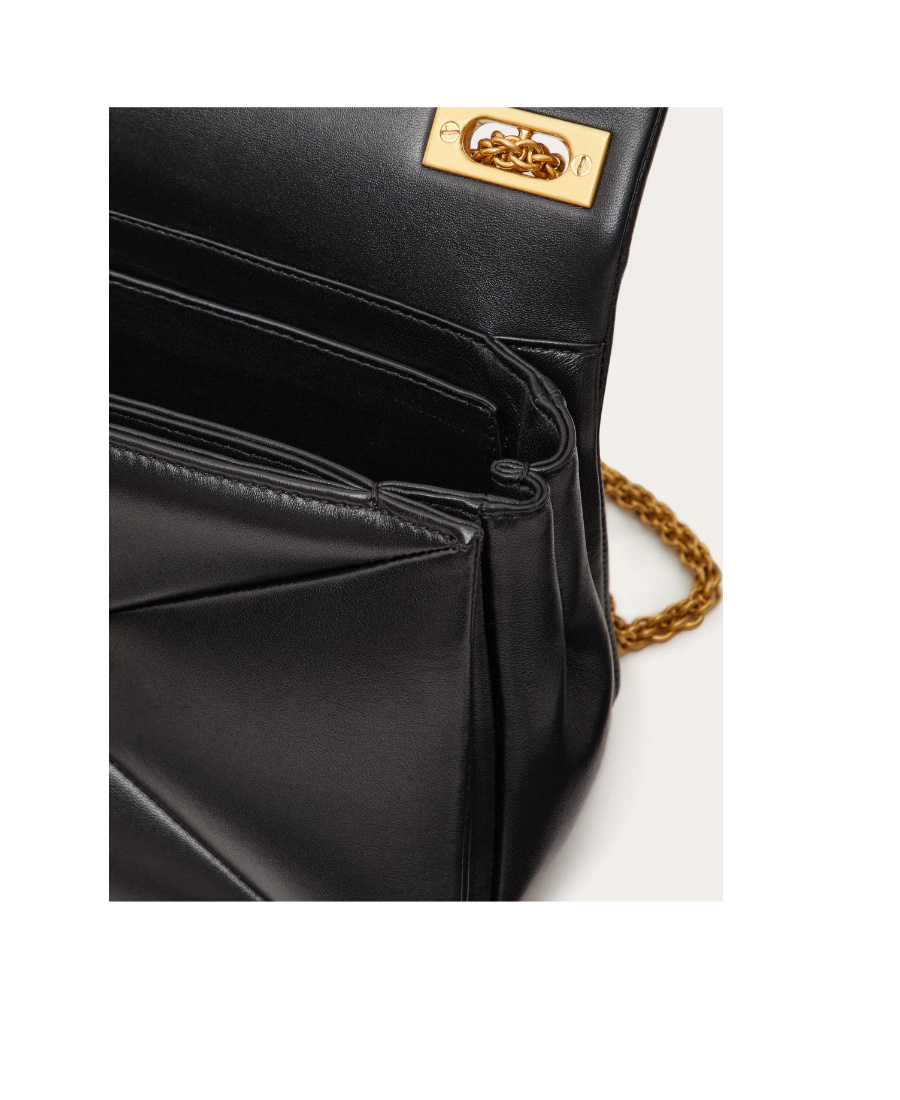 Shop Valentino One Stud Nappa Bag With Chain In Black
