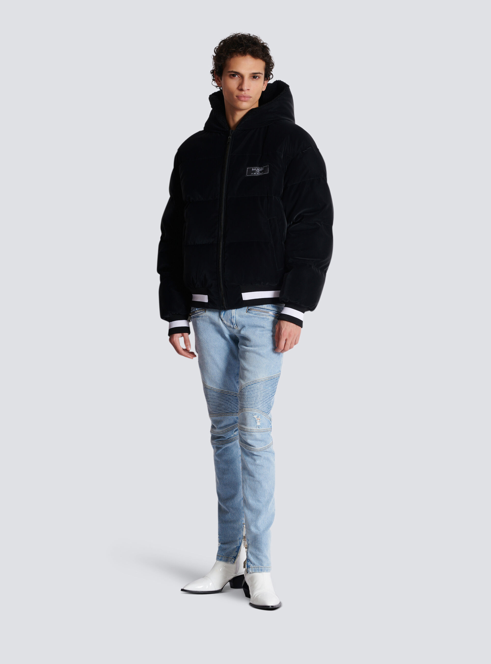 Balmain Faux-shearling Reversible Jacket In Black