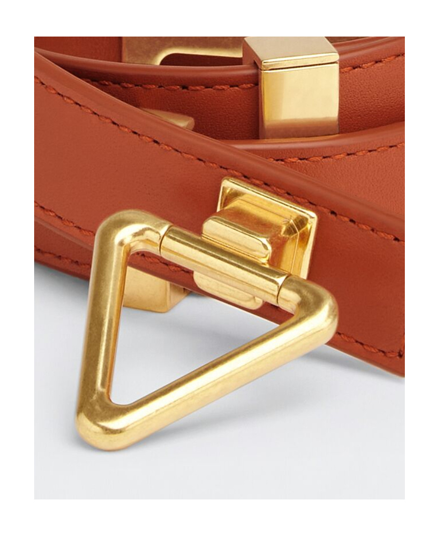Bottega Veneta Triangle Buckle Belt In Brown