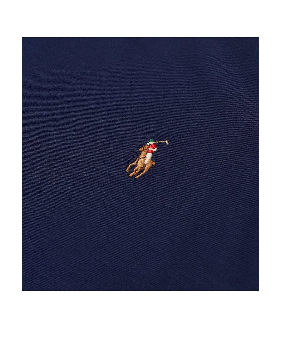 Polo Ralph Lauren Custom Slim-fit In Pima Cotton T-shirt In Blue