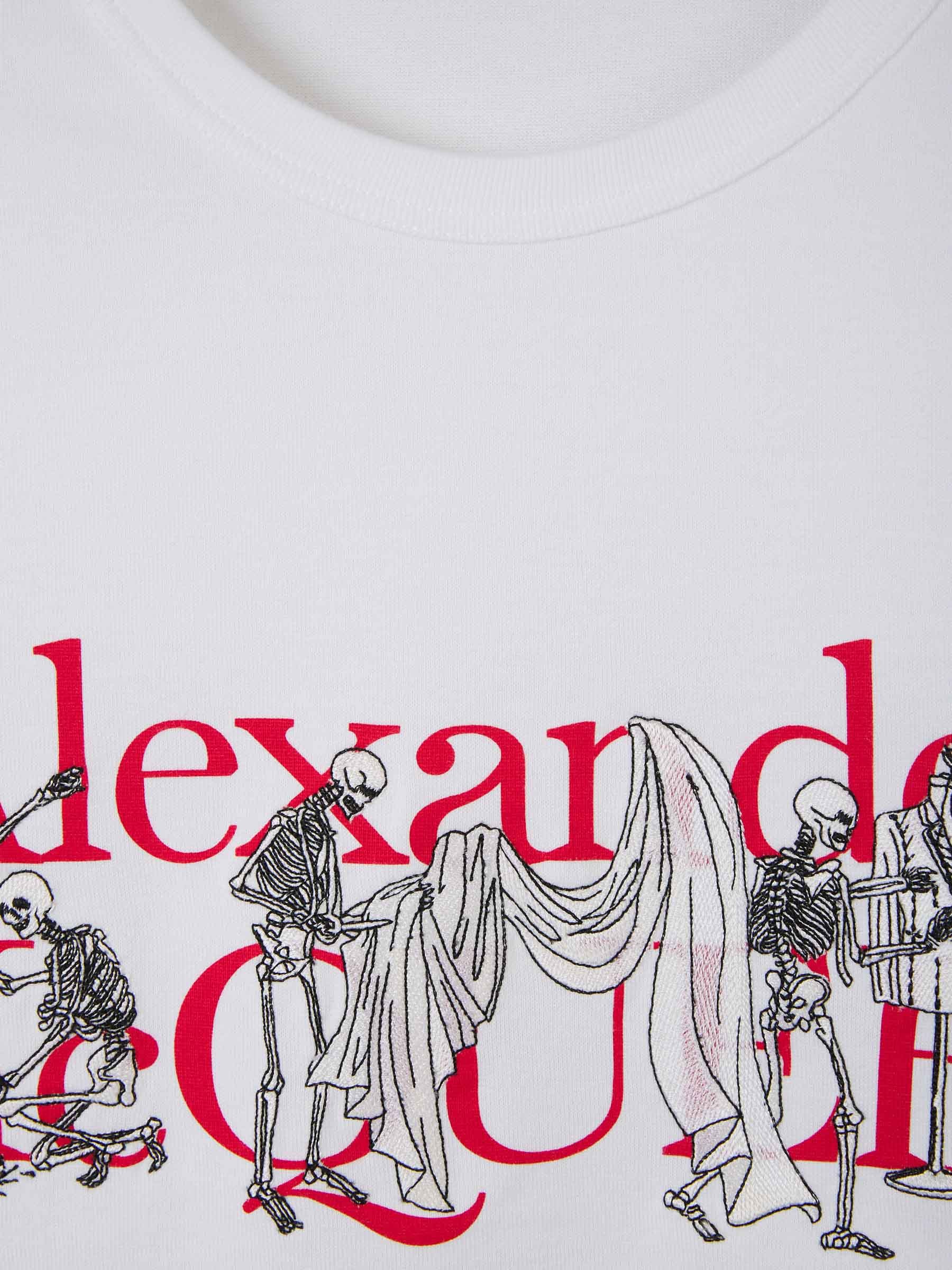 Shop Alexander Mcqueen Logo-print Cotton T-shirt In White