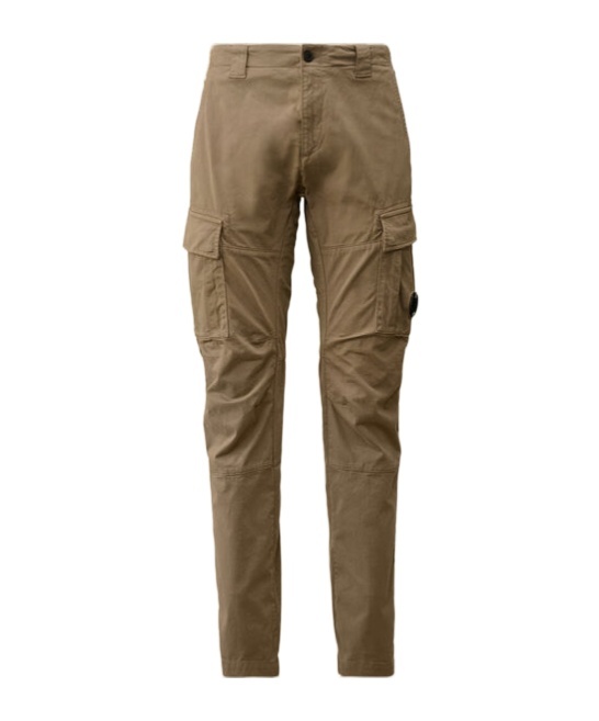 C.p. Company Logo Badge Cargo Pants In Brown