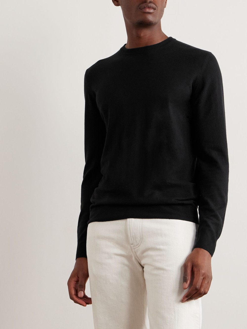 Loro Piana Long-sleeved Sweater In Black