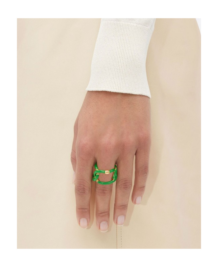 Bottega Veneta Women Chains Ring In Green
