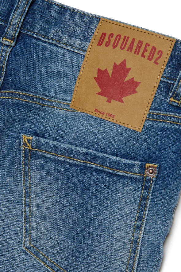 Dsquared2 Logo Logo Jeans In Blue