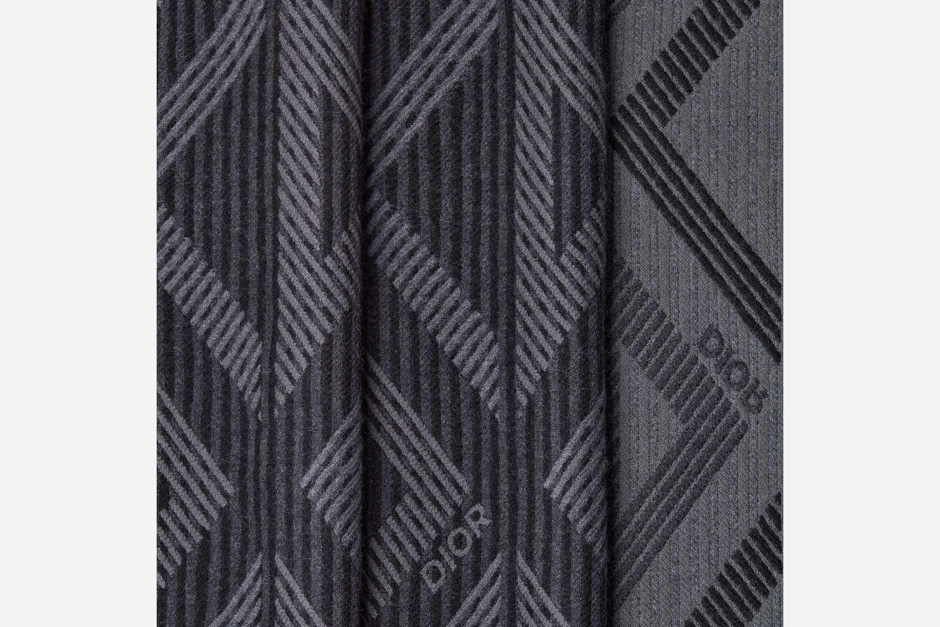 Dior Logo Printed Scarf In Black