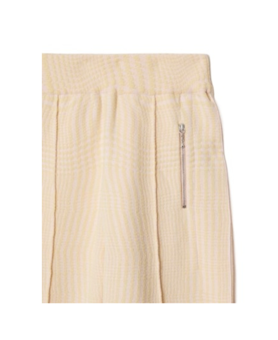 Burberry Warped Houndstooth Jacquard Wool-blend Trousers In Nude