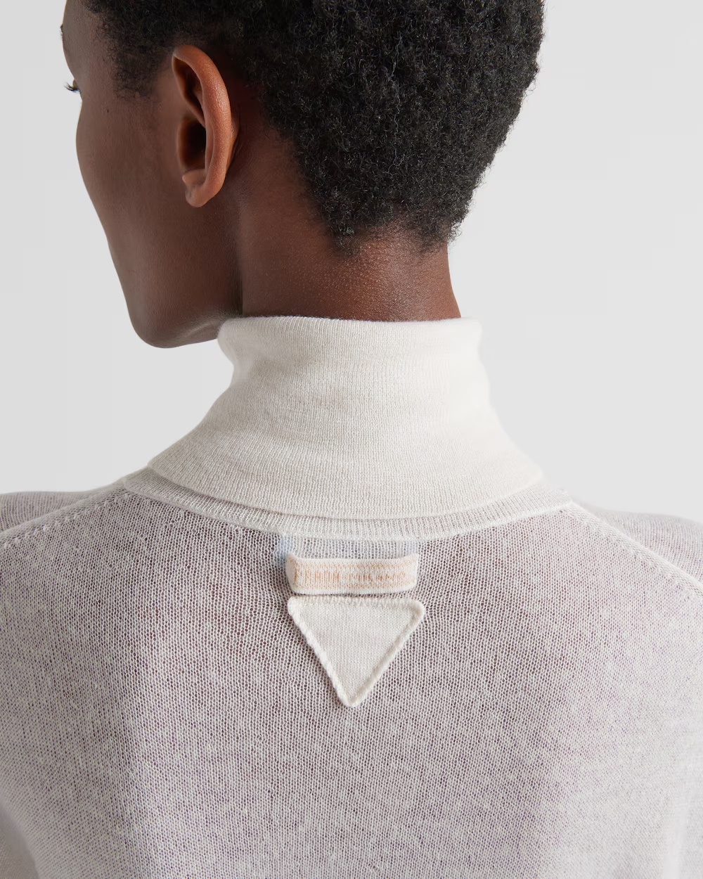 Prada Roll-neck Cashmere Jumper In White