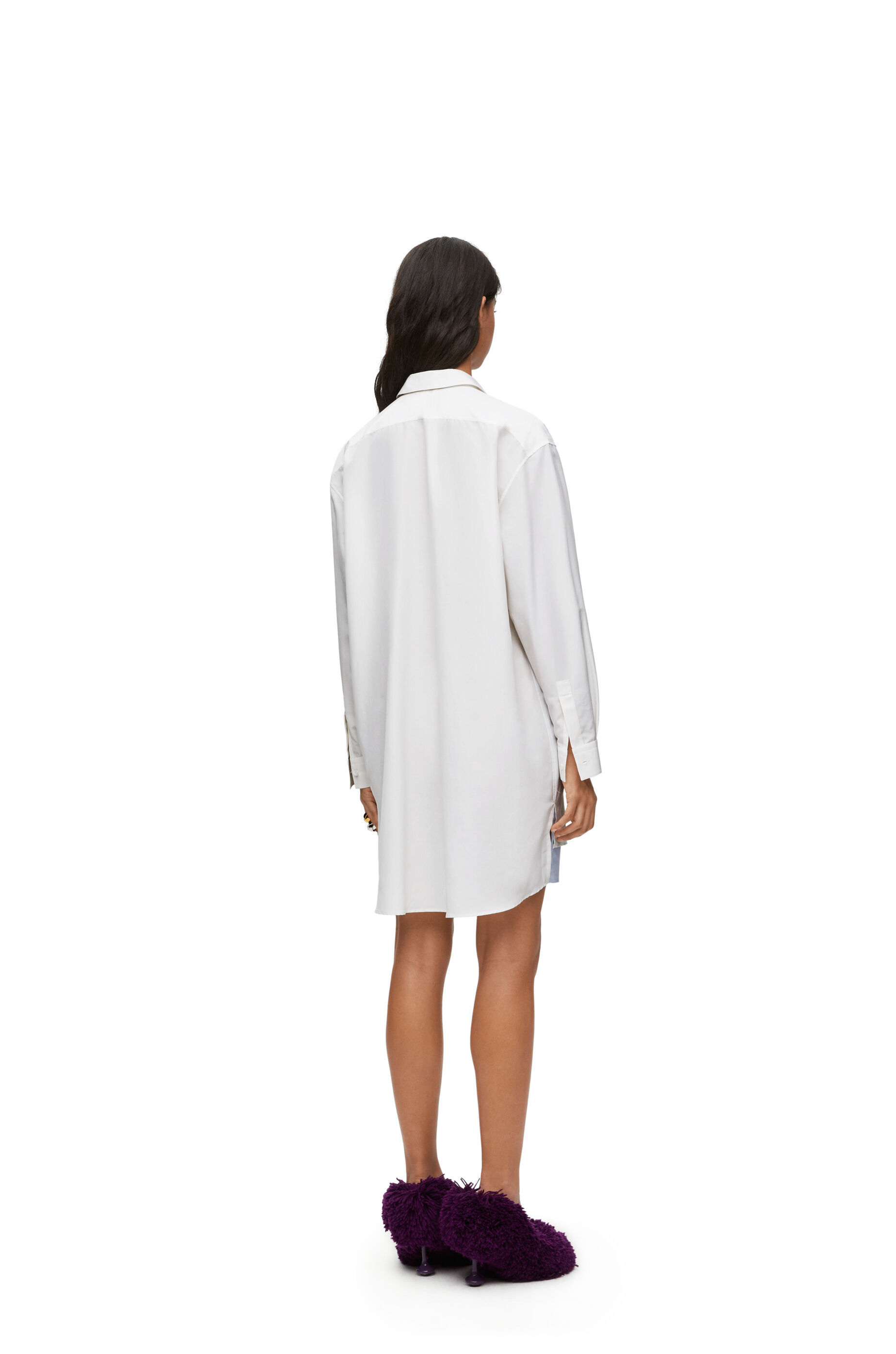 Loewe Layered Poplin Shirt Dress In White