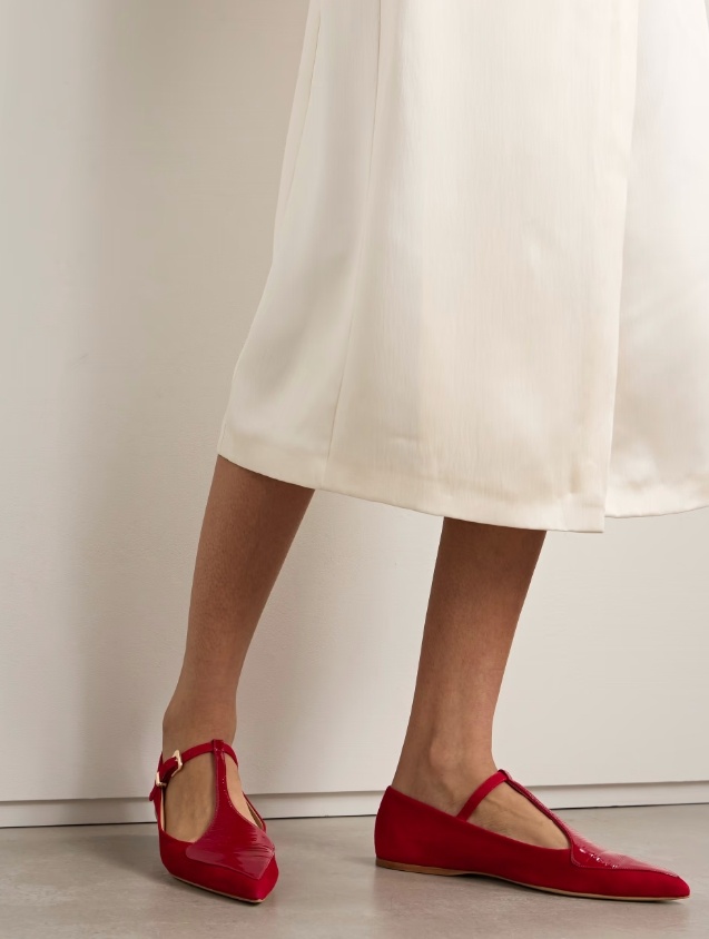 Gabriela Hearst Pointed Toe Flats In Red