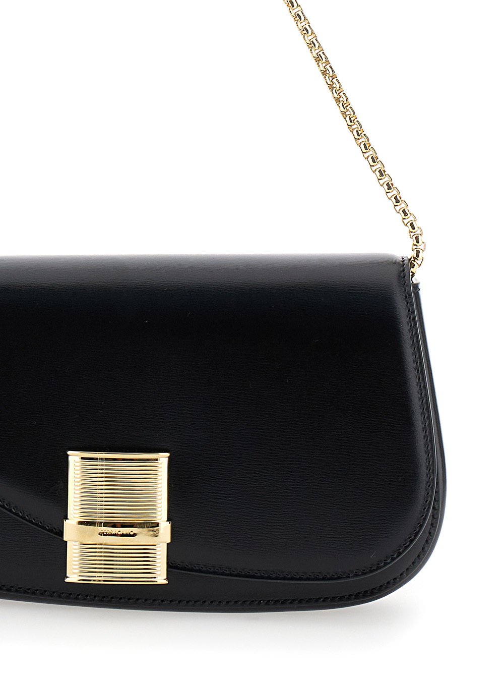 Ferragamo Salvatore Fiamma Xs Crossbody Bag In Black