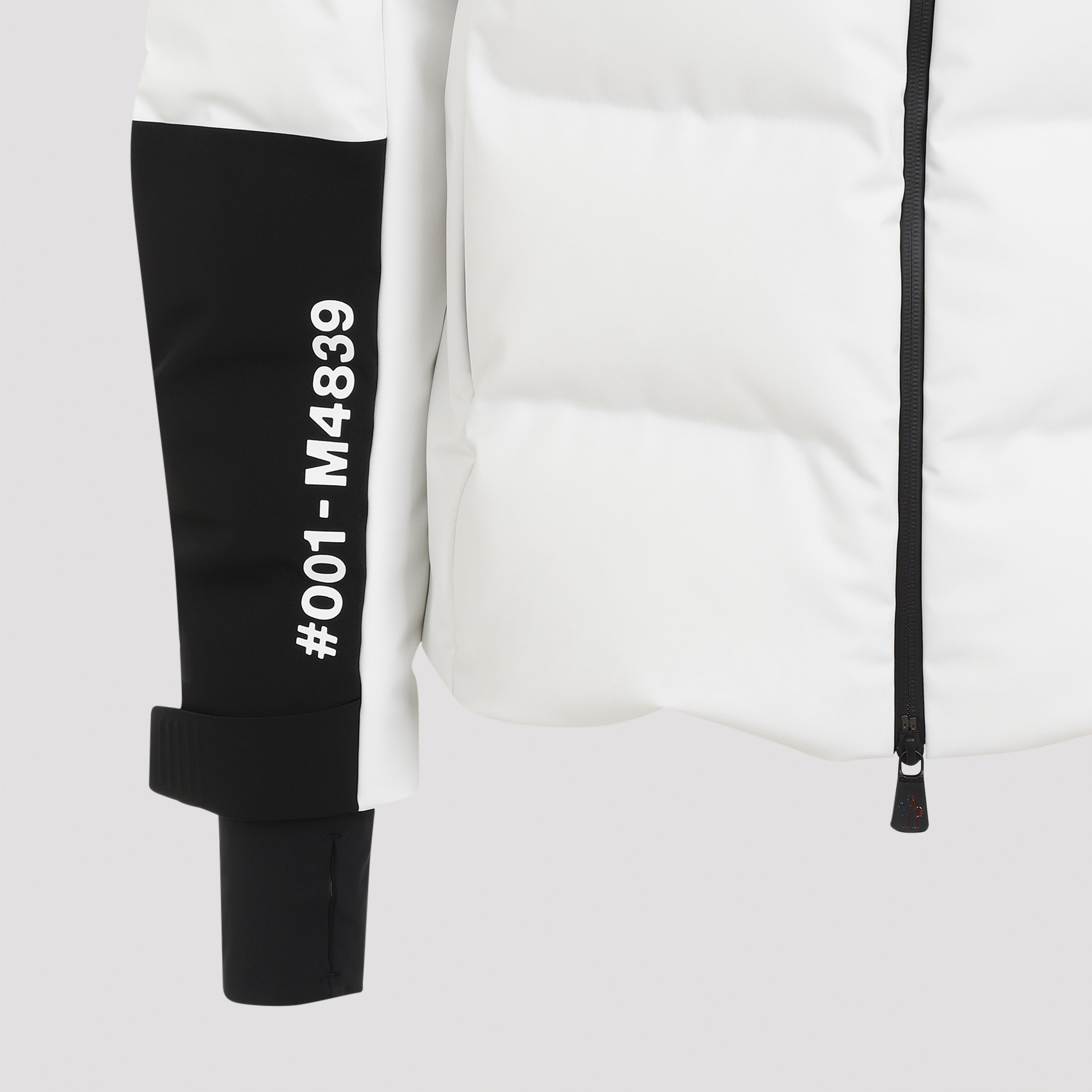 Moncler Colour-block Hooded Puffer Jacker In White