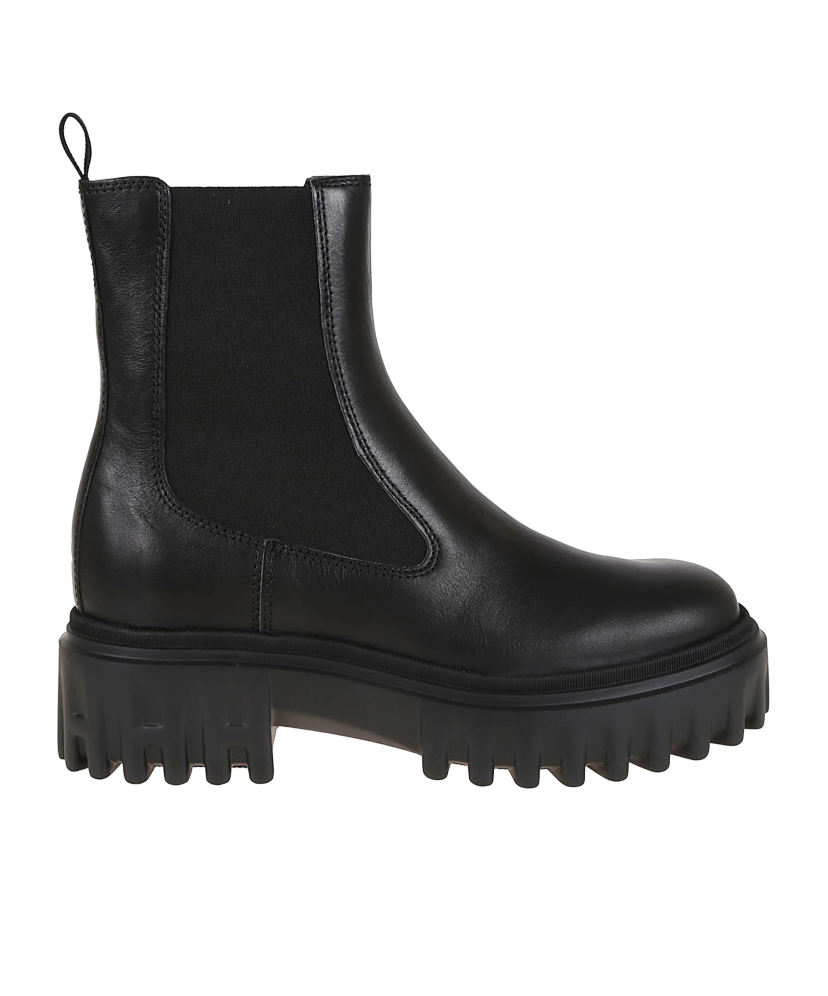 Hogan Elastic-panel Platform Chelsea Boots In Black
