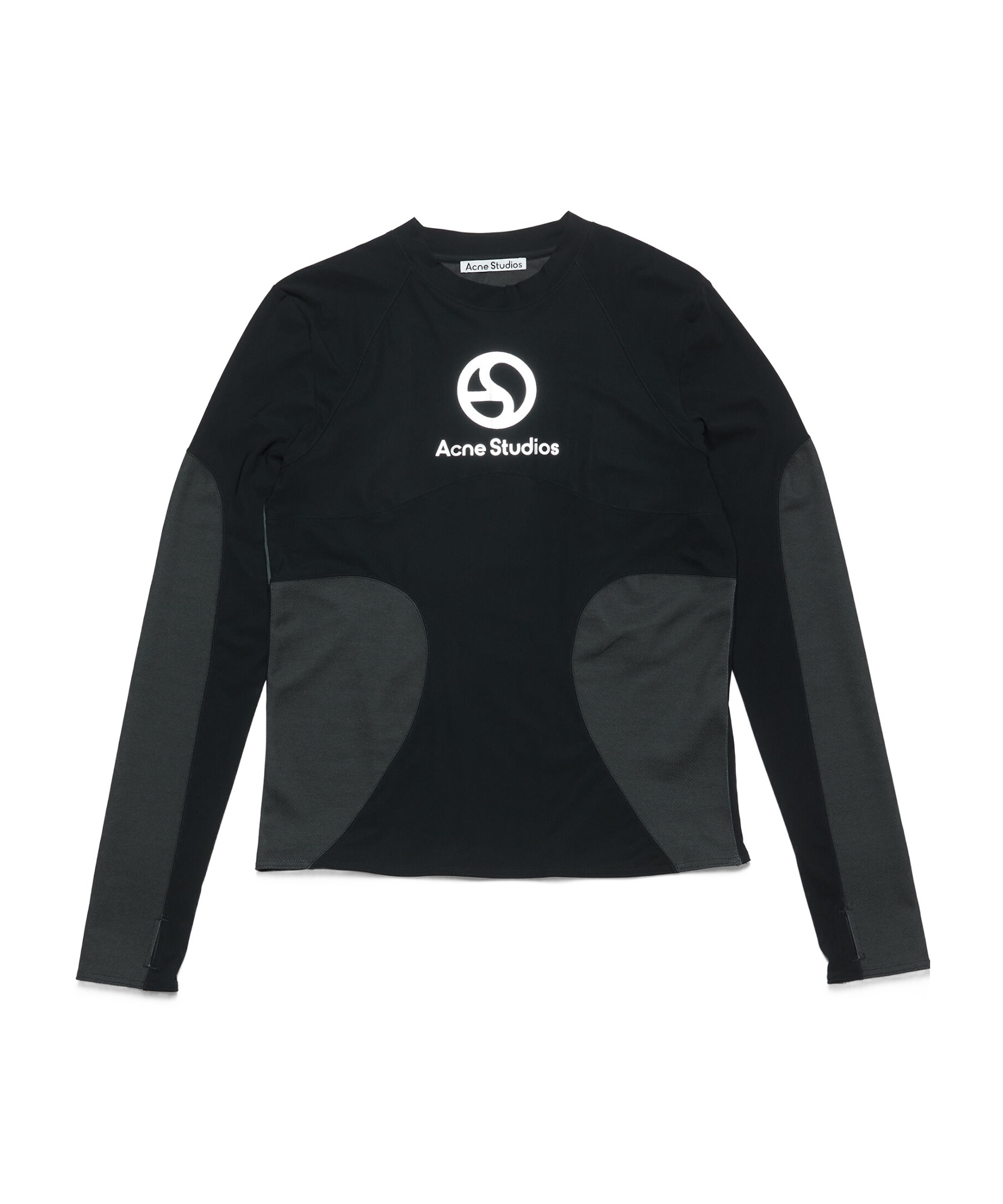 Acne Studios Long Sleeve T-shirt Logo In Black