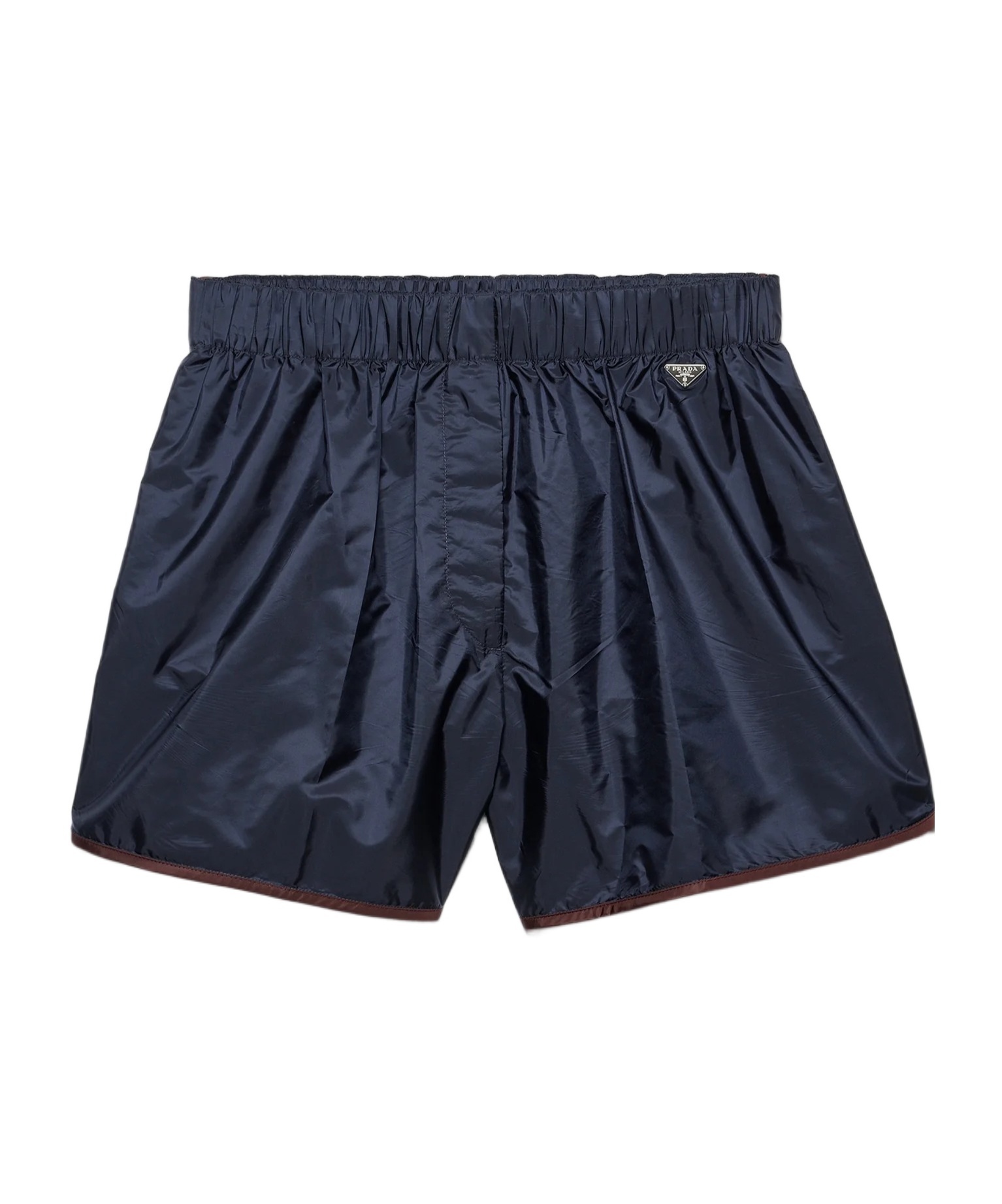 Prada Re-nylon Shorts In Blue
