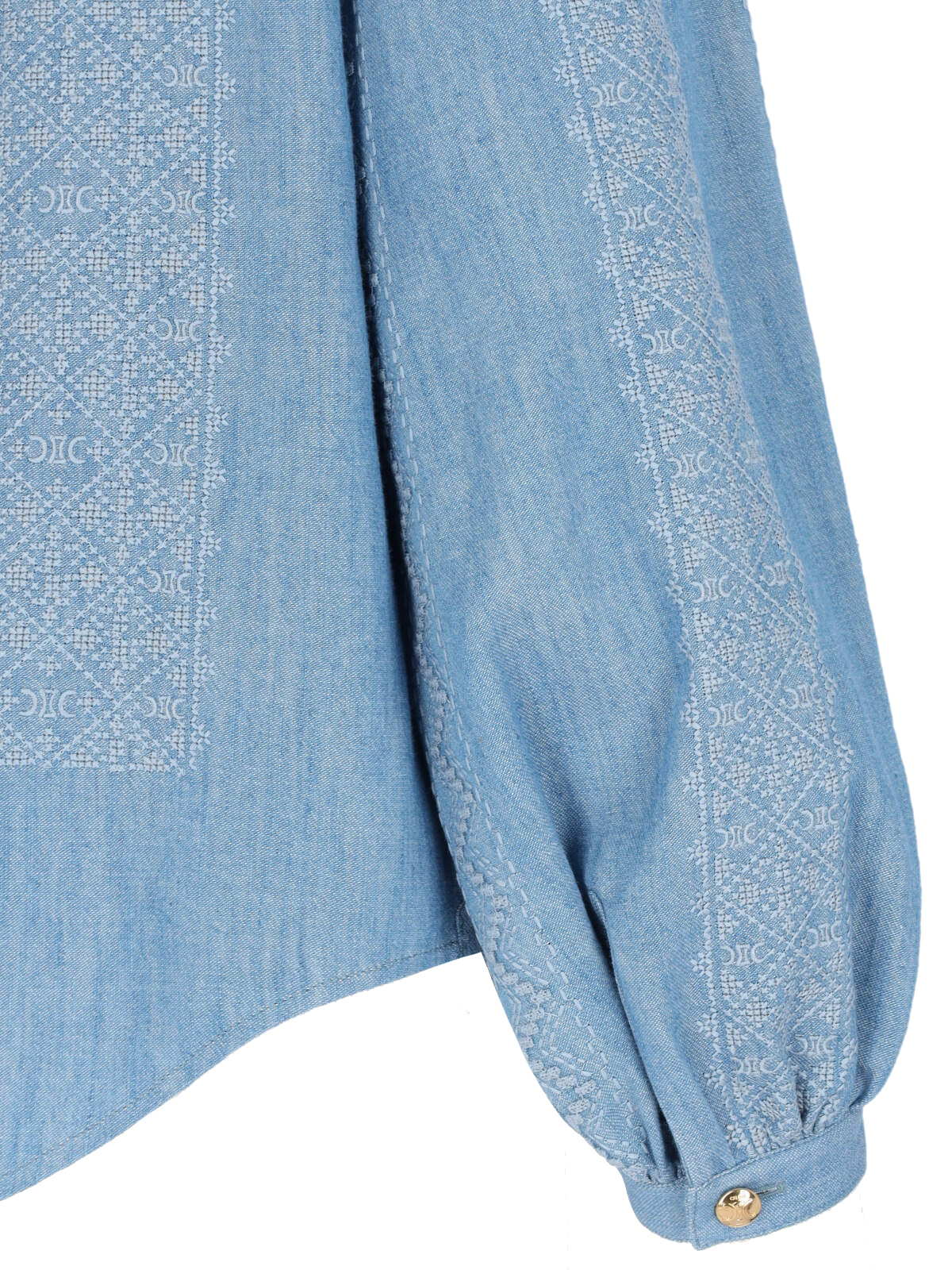 Celine Long-sleeved Shirt In Blue