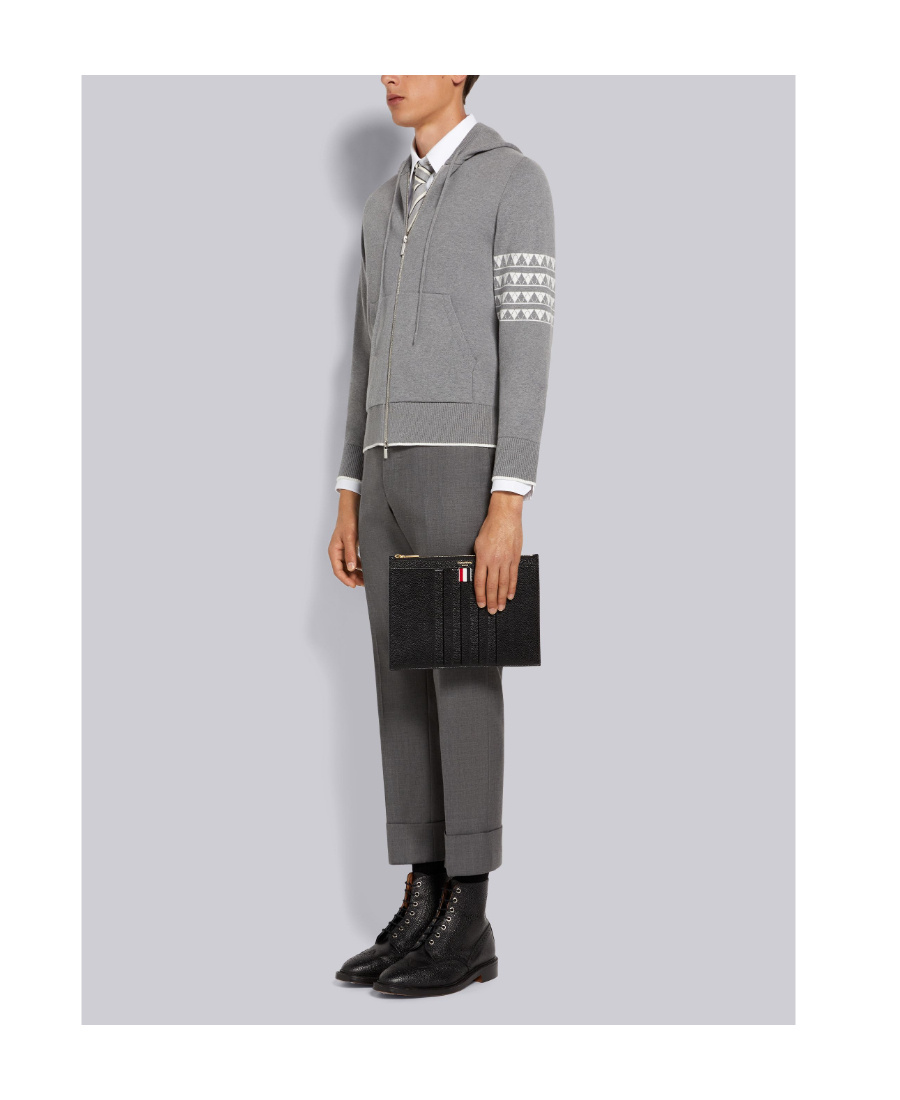 Thom Browne Pebbled Rectangular Clutch Bag