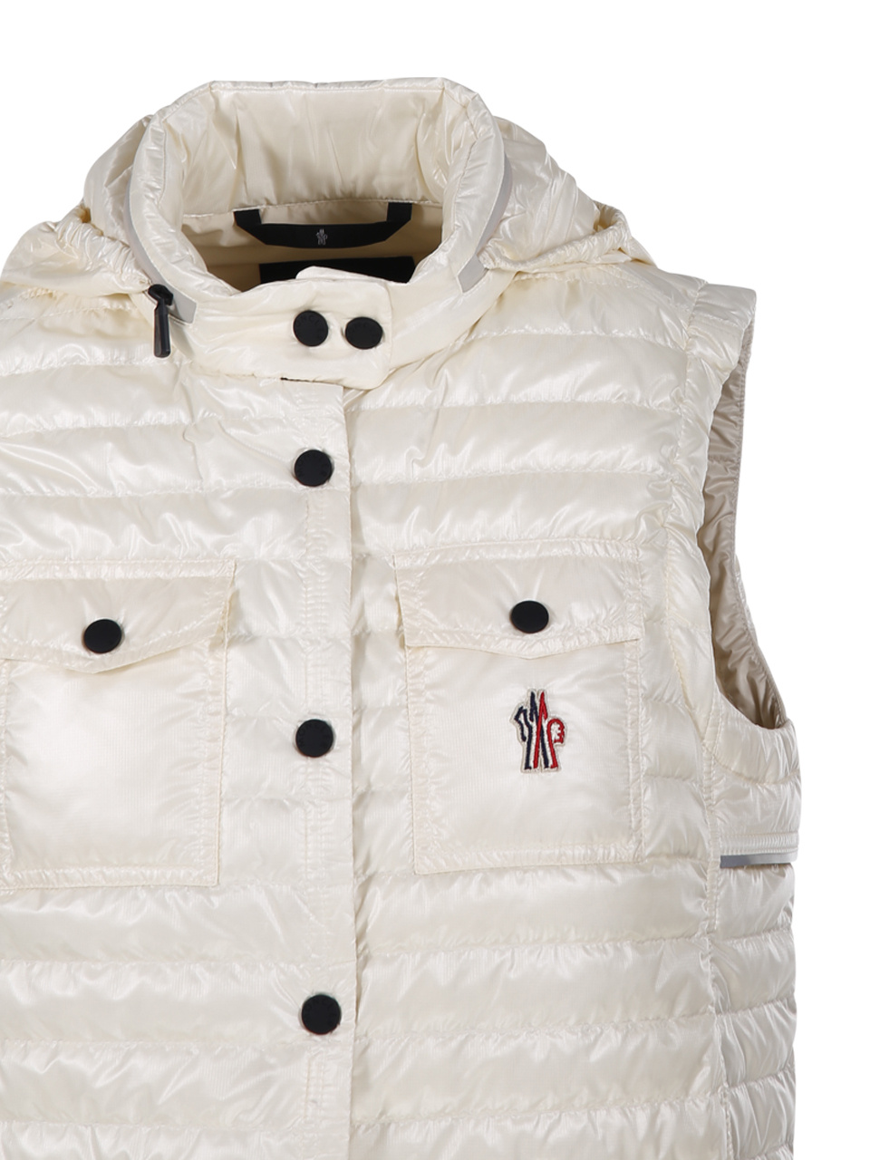Moncler Stand-collar Cotton Vest In White